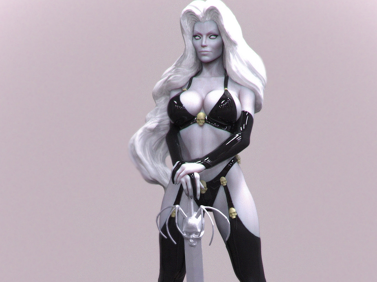 Lady Death with sword HD Wallpaper