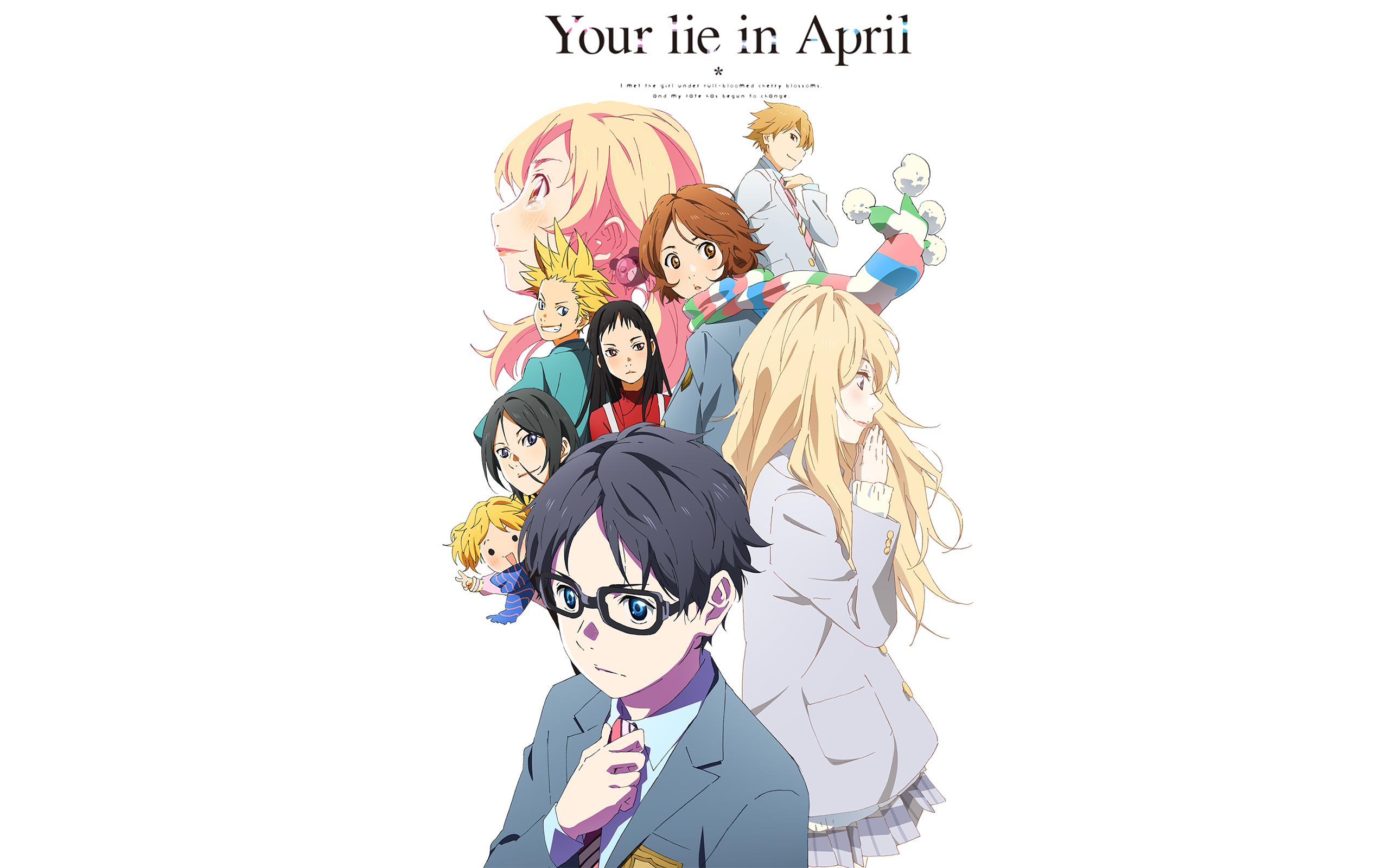 Your Lie in April anime characters HD Wallpaper