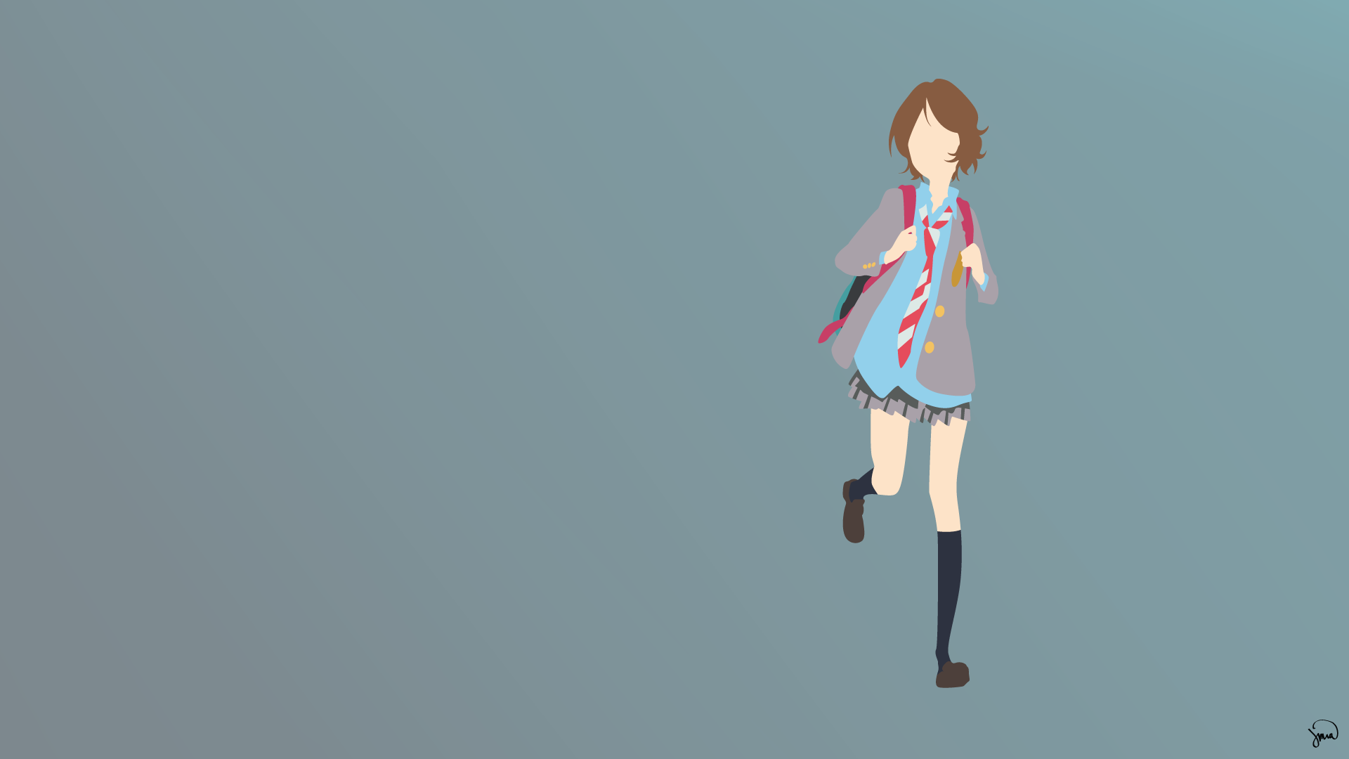 Tsubaki Sawabe running with a backpack HD Wallpaper