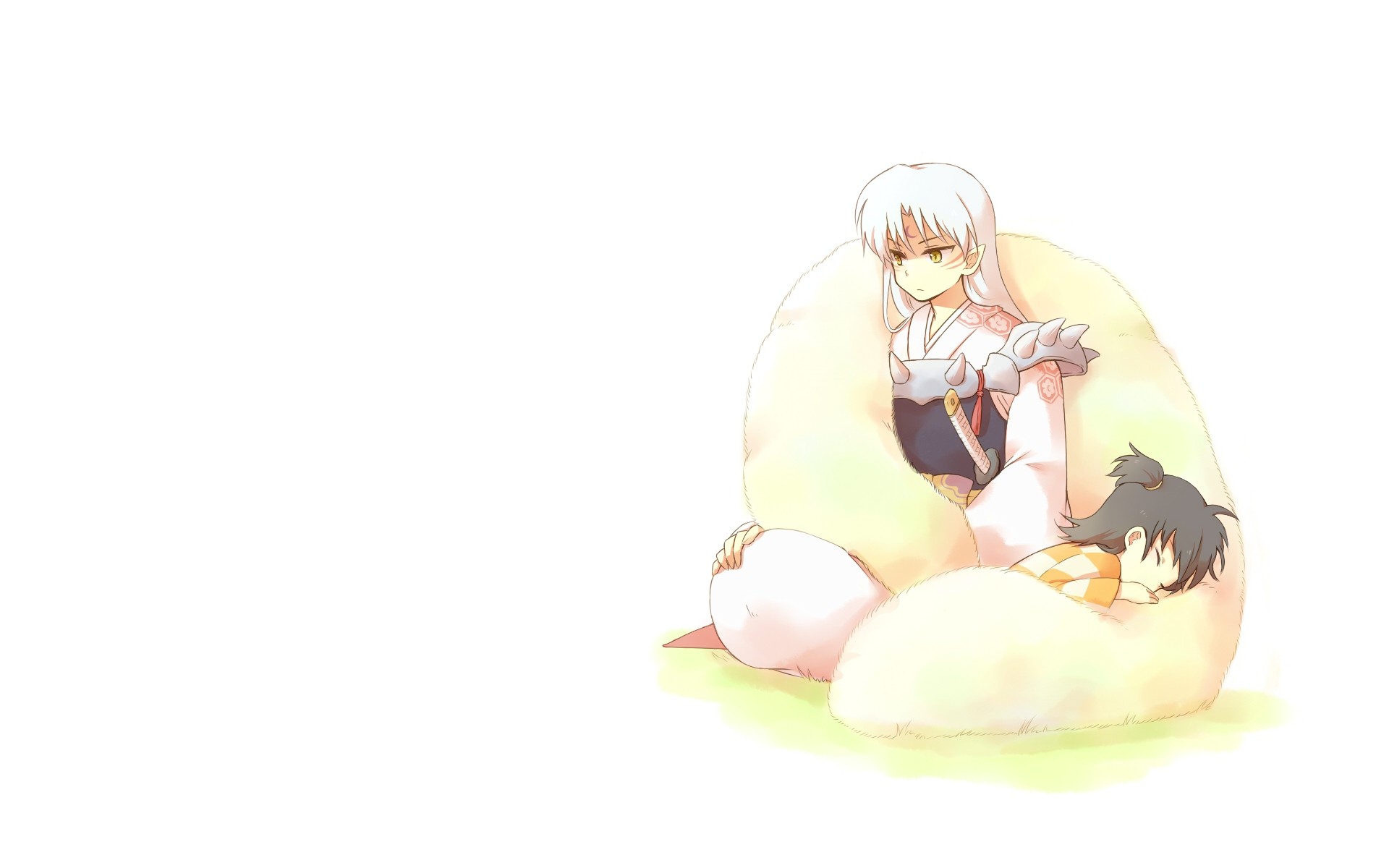Sesshomaru and child from InuYasha HD Wallpaper
