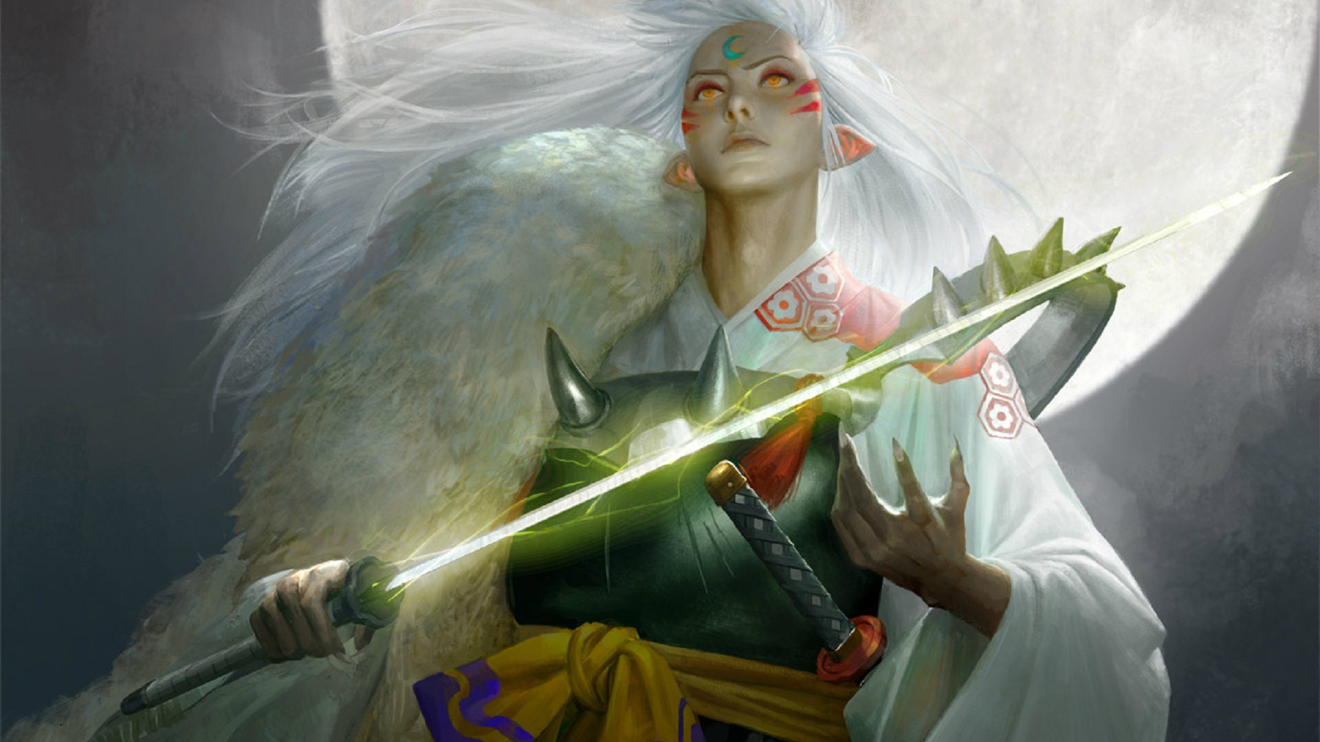 Sesshomaru from InuYasha holding a sword HD Wallpaper