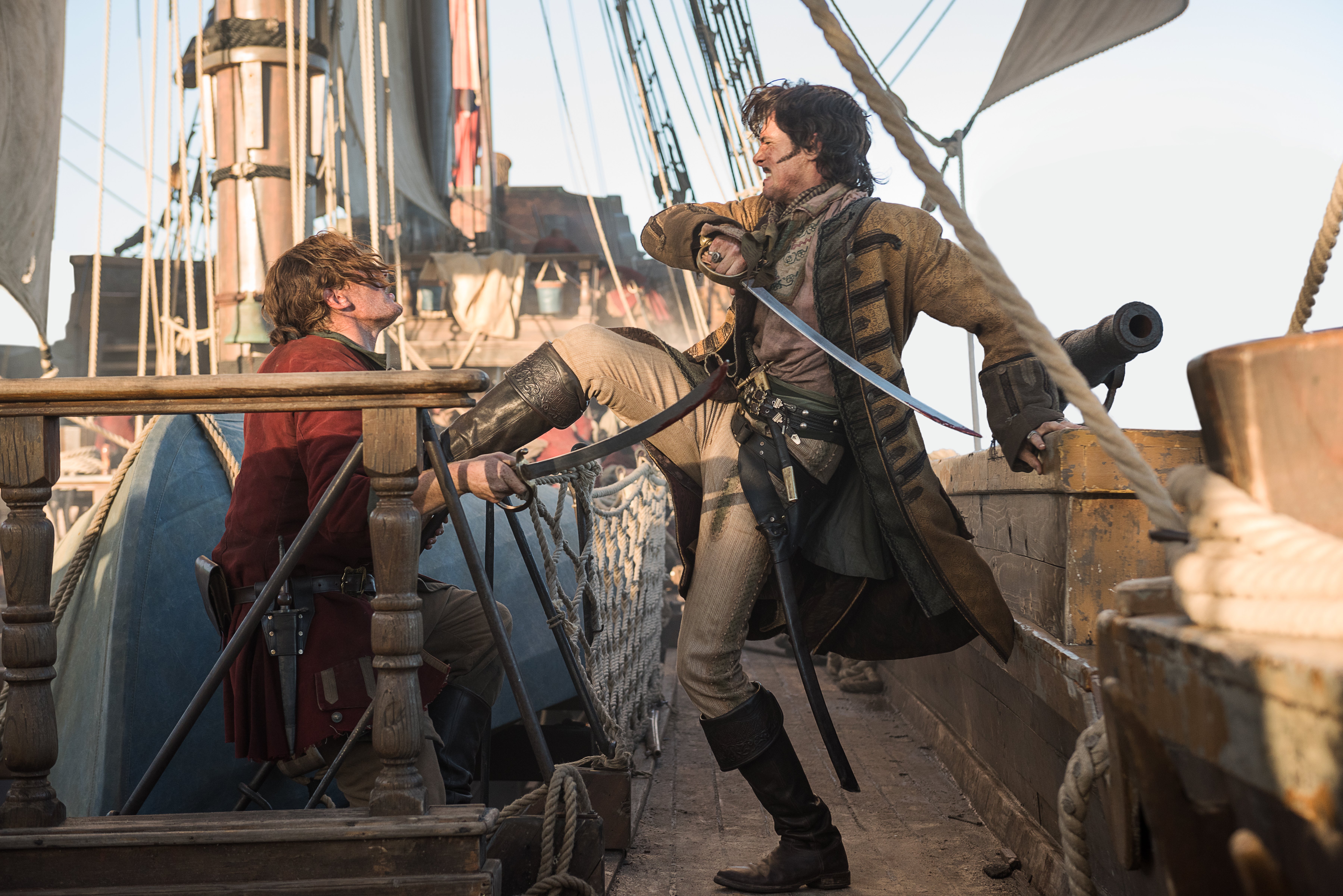 Jack Rackham fighting on a ship HD Wallpaper