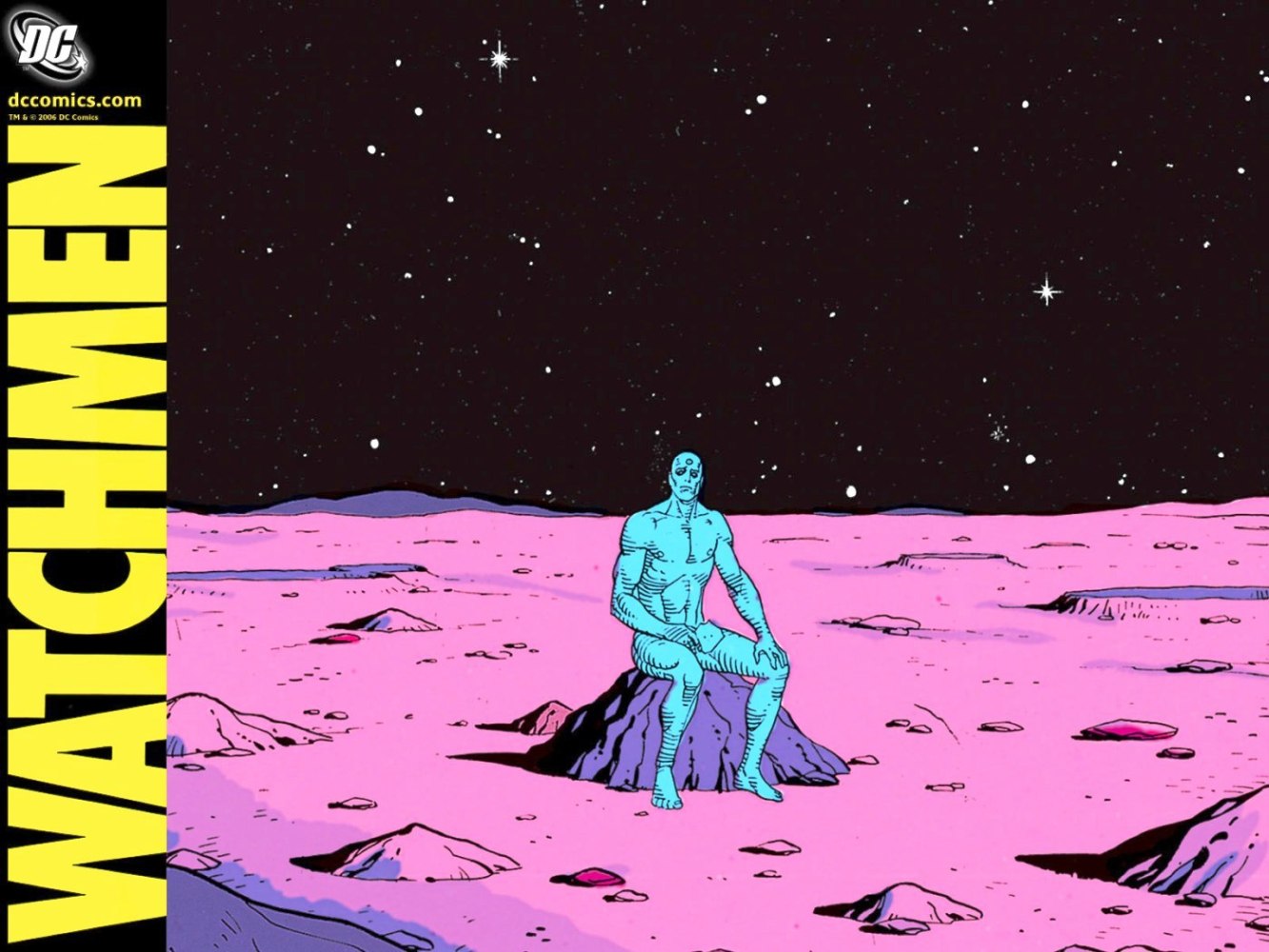 Doctor Manhattan from Watchmen on an alien planet HD Wallpaper