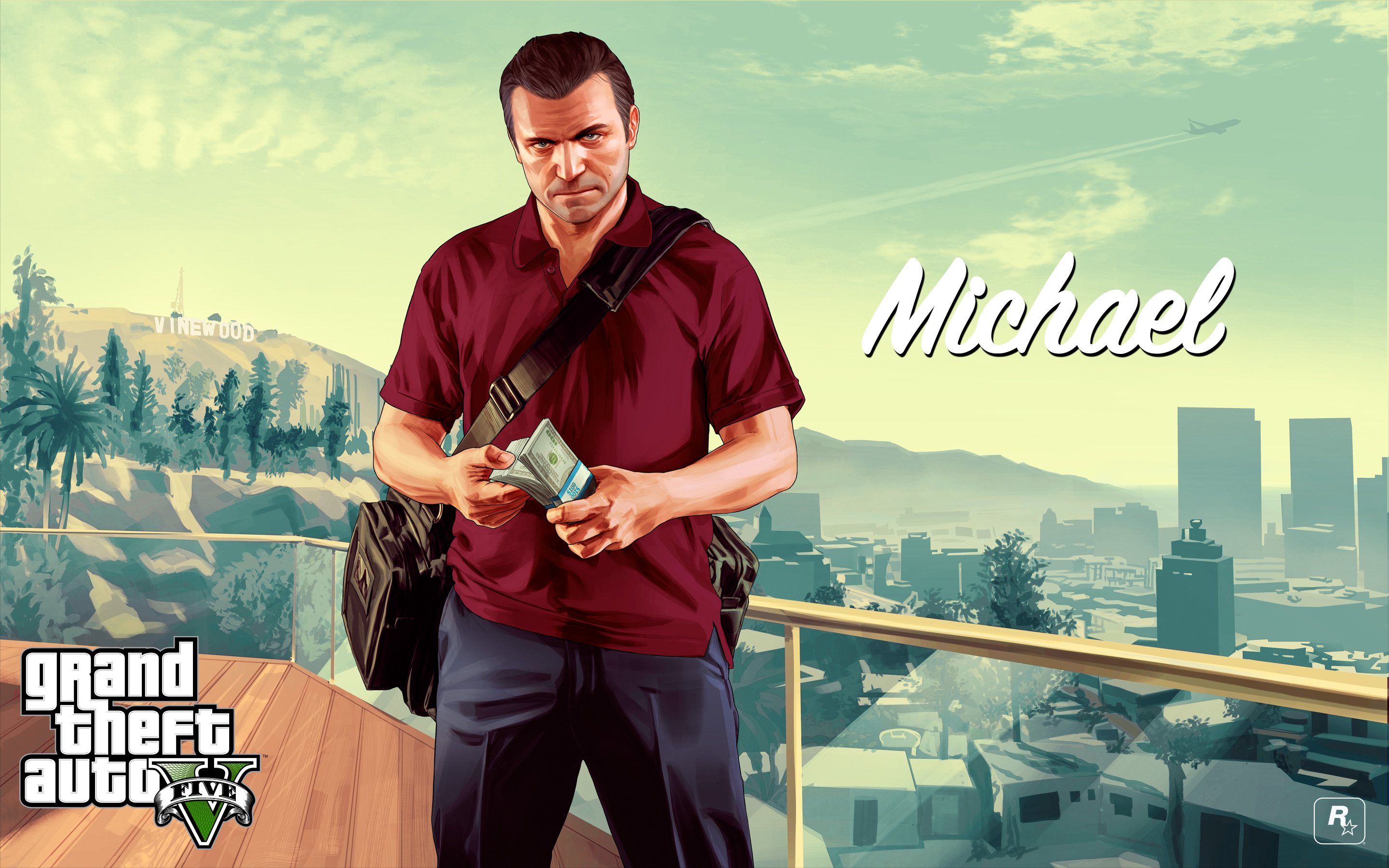 Michael from Grand Theft Auto V HD Wallpaper