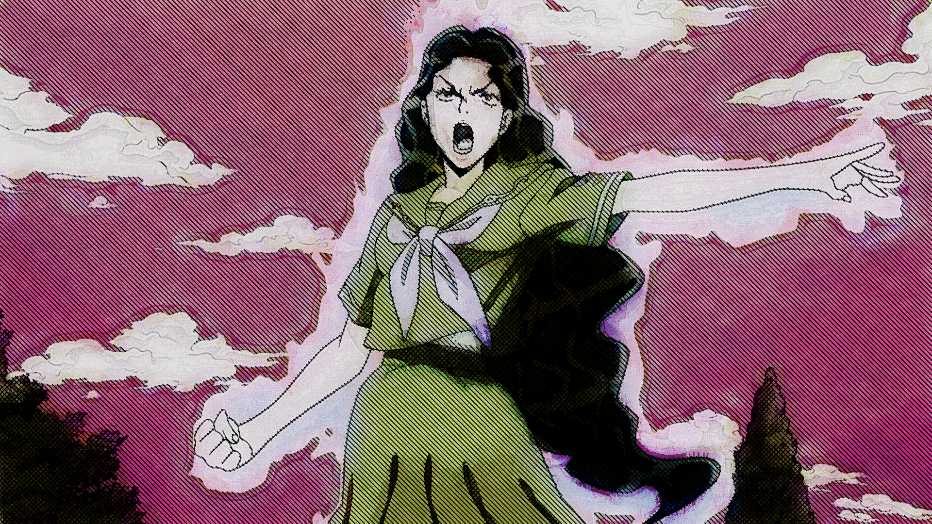 Yukako Yamagishi from JoJo's Bizarre Adventure HD Wallpaper