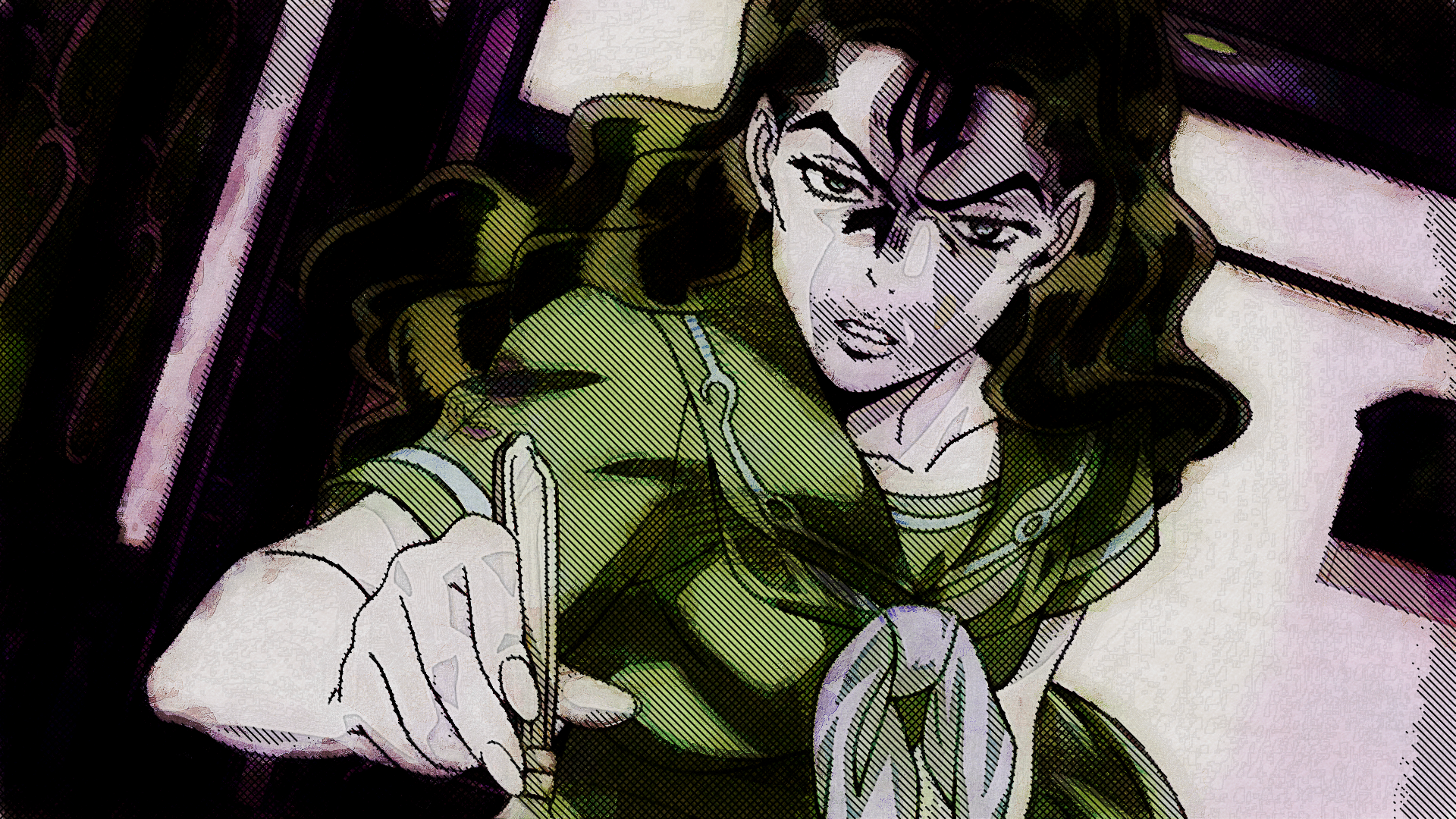 Yukako Yamagishi from JoJo's Bizarre Adventure HD Wallpaper