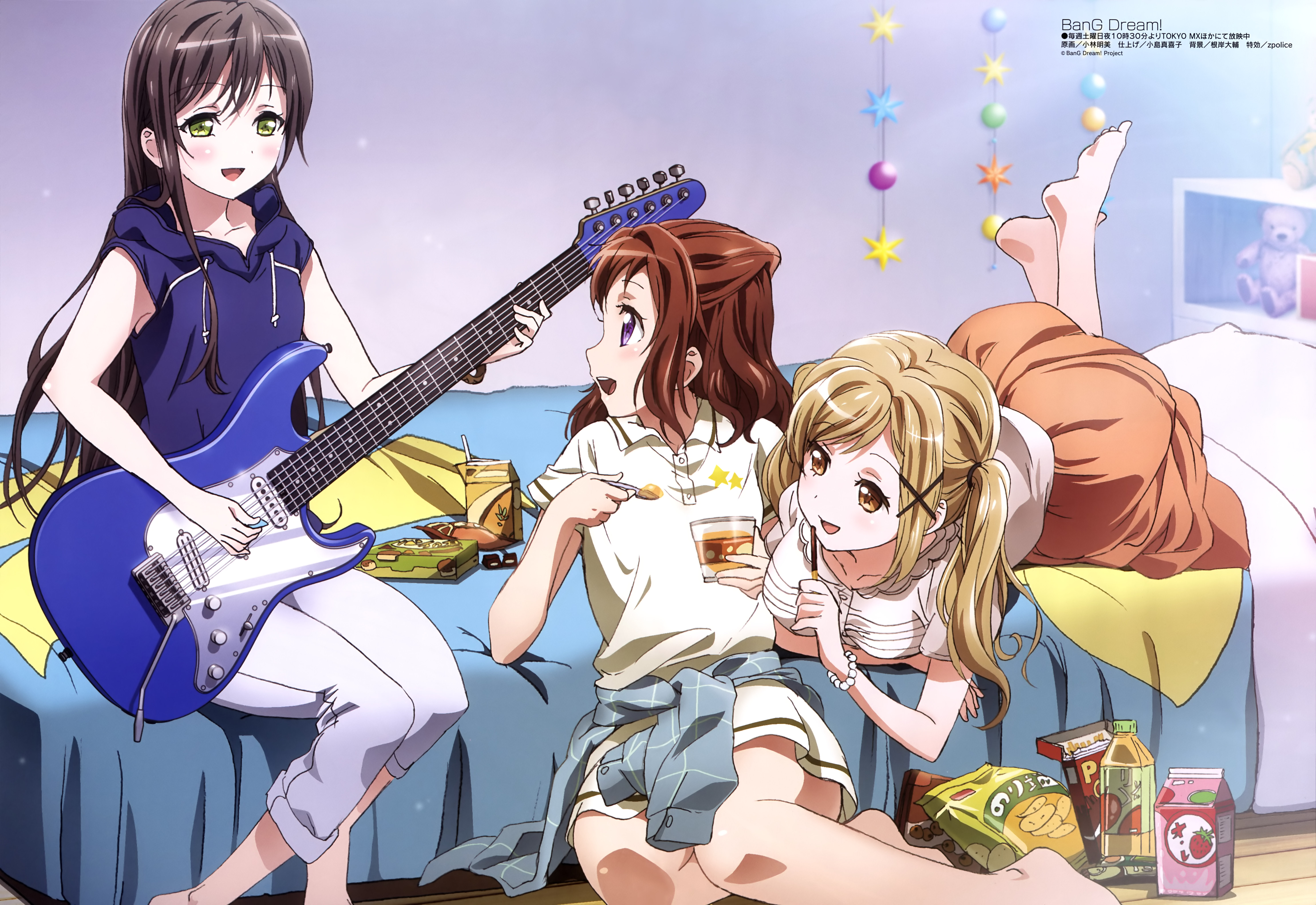 Kasumi Toyama from BanG Dream! with friends HD Wallpaper