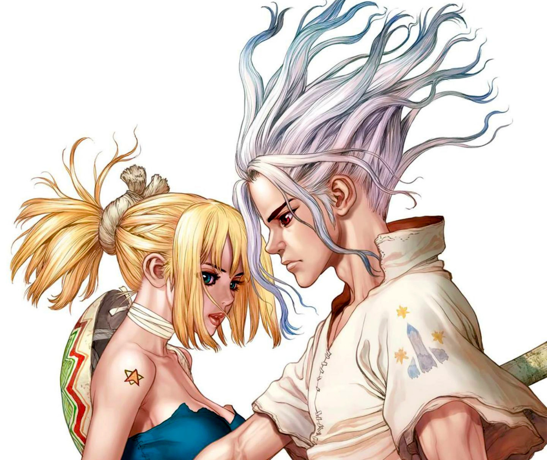 Senku Ishigami and Kohaku from Dr. Stone HD Wallpaper