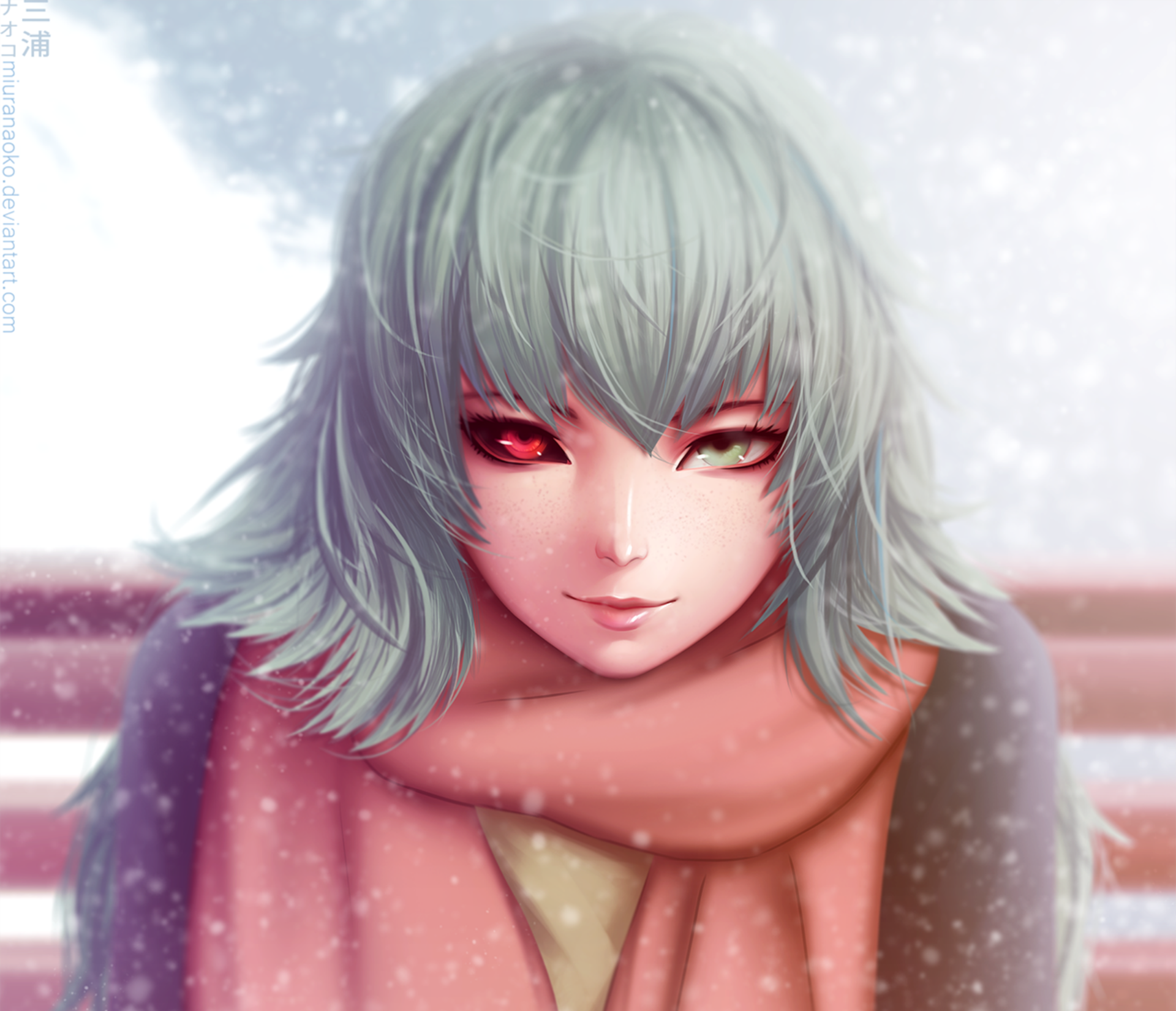 Eto Yoshimura from Tokyo Ghoul in snow HD Wallpaper