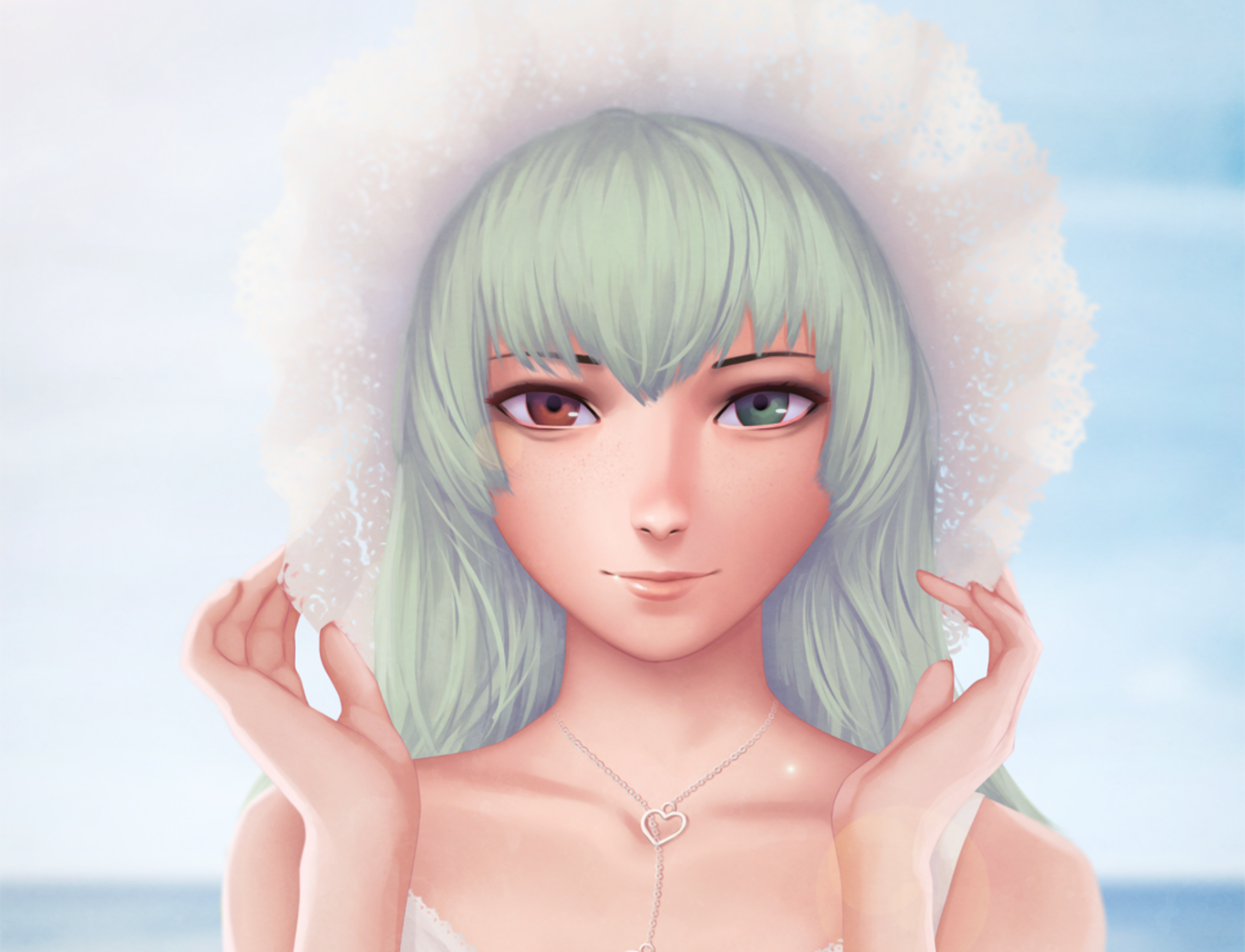Eto Yoshimura from Tokyo Ghoul wearing a sun hat HD Wallpaper