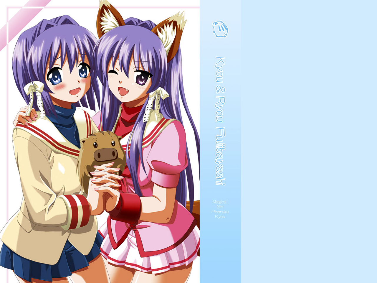 Kyou & Ryou Fujibayashi from Clannad HD Wallpaper