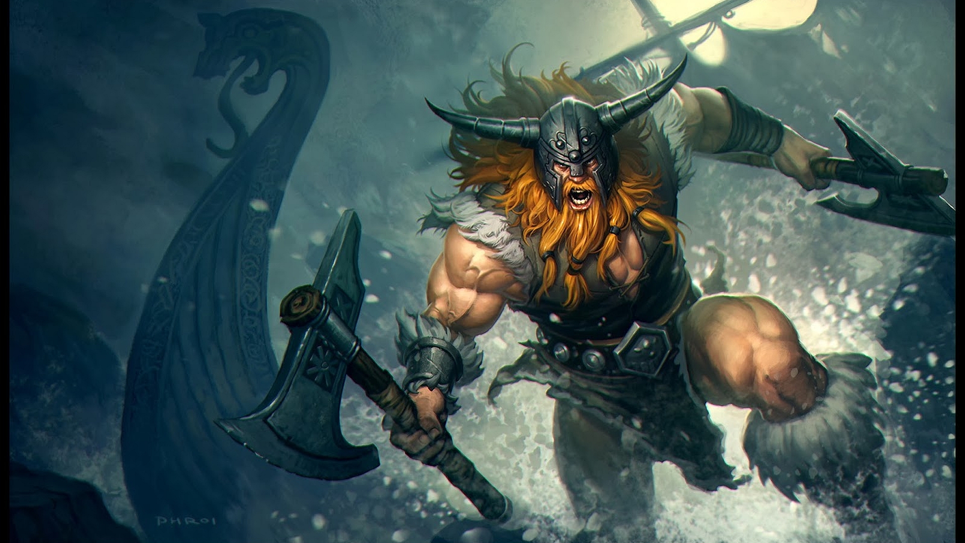 Olaf from League of Legends HD Wallpaper