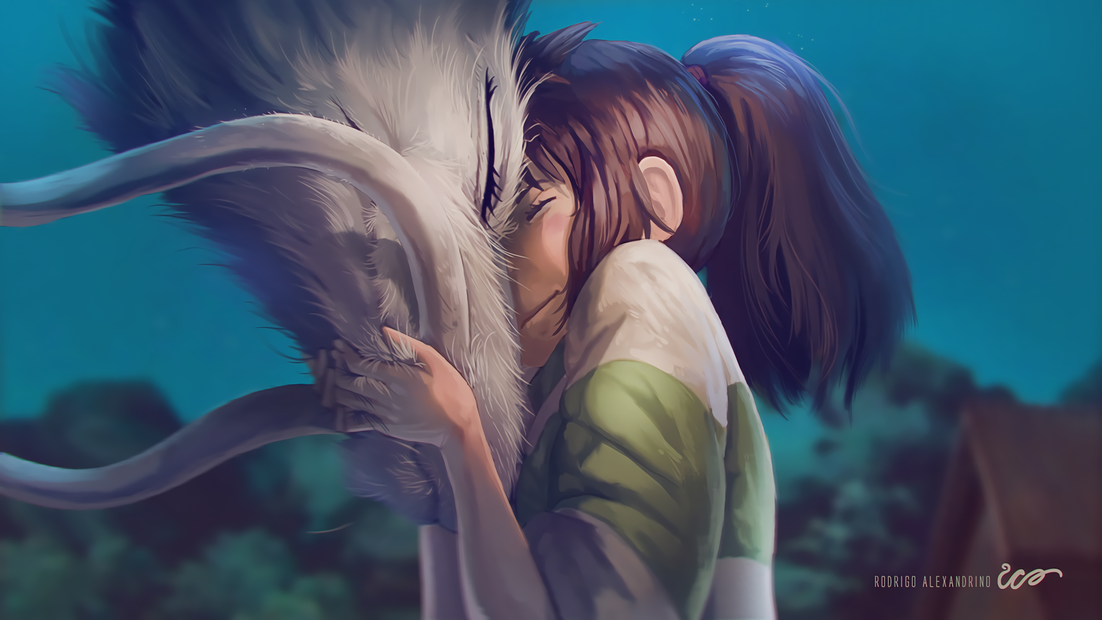 Chihiro and Haku from Spirited Away HD Wallpaper