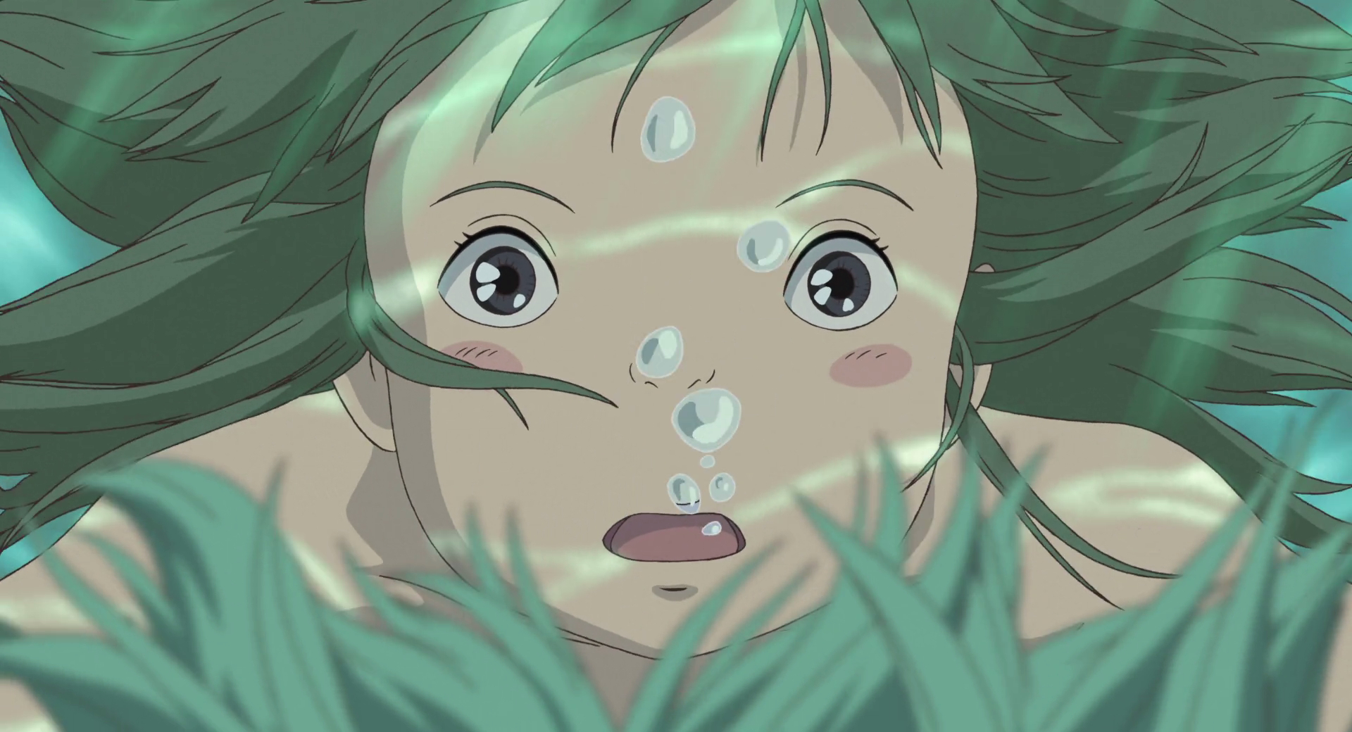 Chihiro from Spirited Away underwater HD Wallpaper