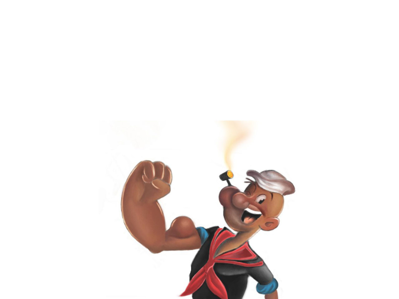 Popeye smoking a pipe HD Wallpaper