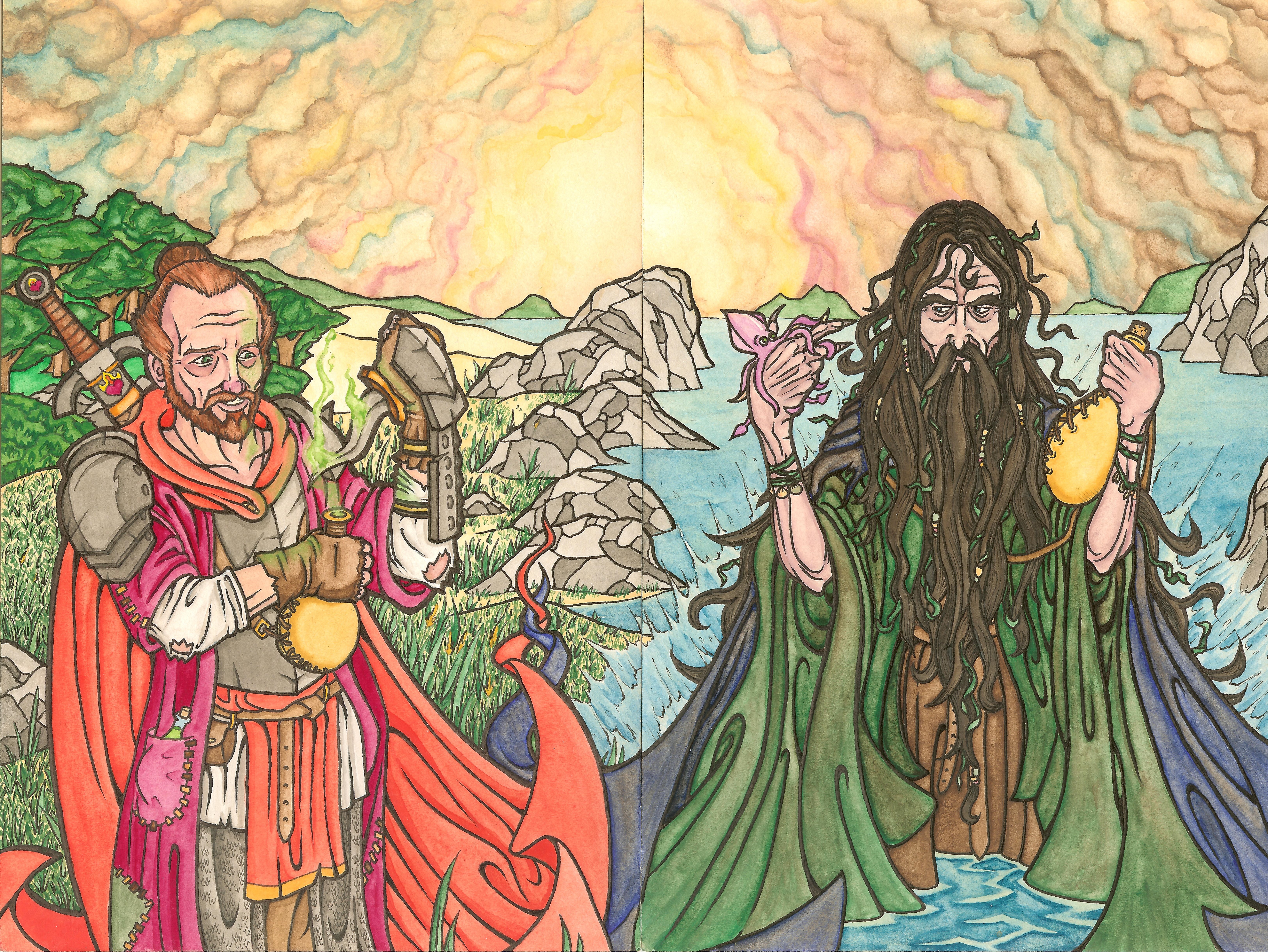 Thoros of Myr with a sword and potions HD Wallpaper