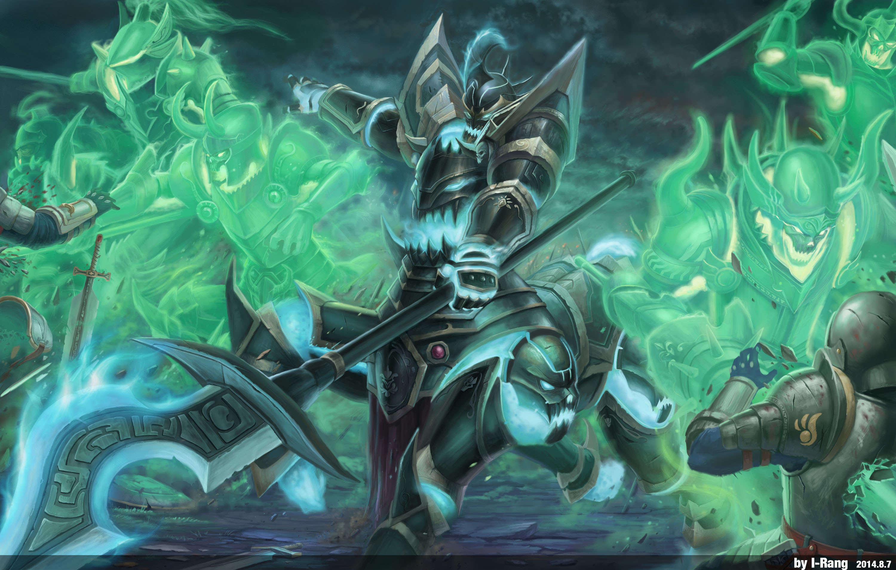 Hecarim from League of Legends riding a spectral horse HD Wallpaper