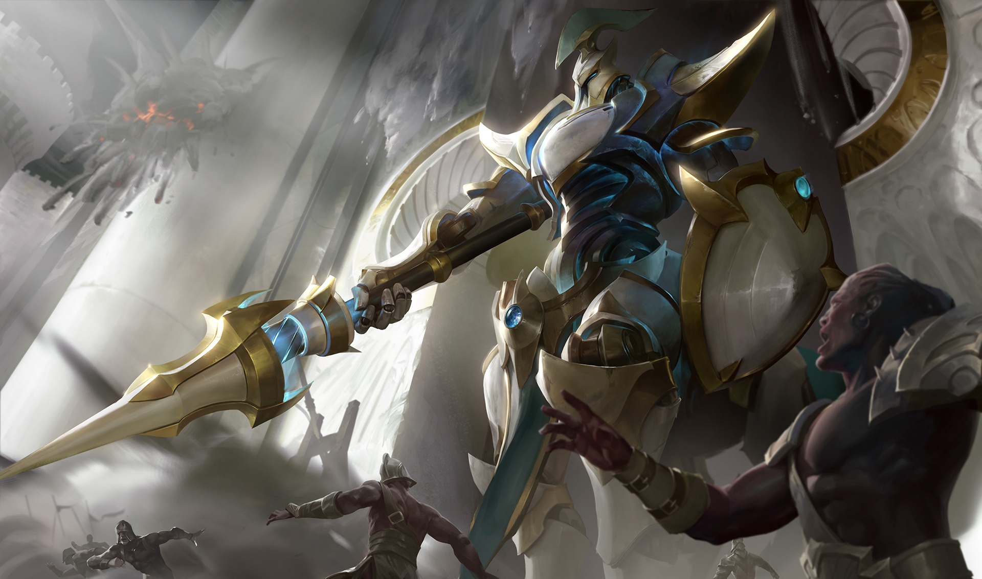 Hecarim from League of Legends in battle HD Wallpaper