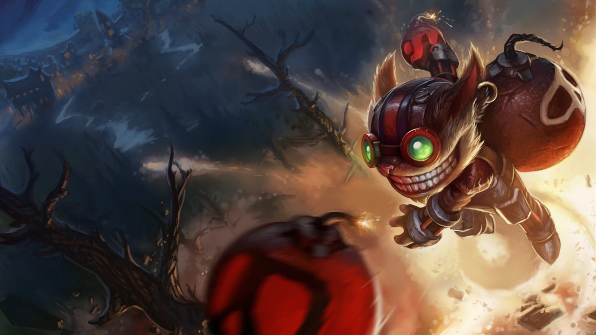 Ziggs from League of Legends with bombs HD Wallpaper