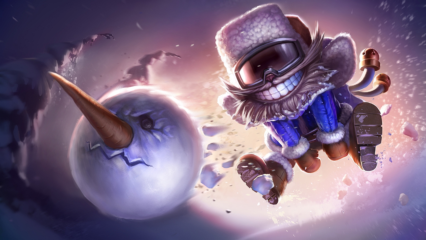 Snowman Ziggs from League of Legends HD Wallpaper