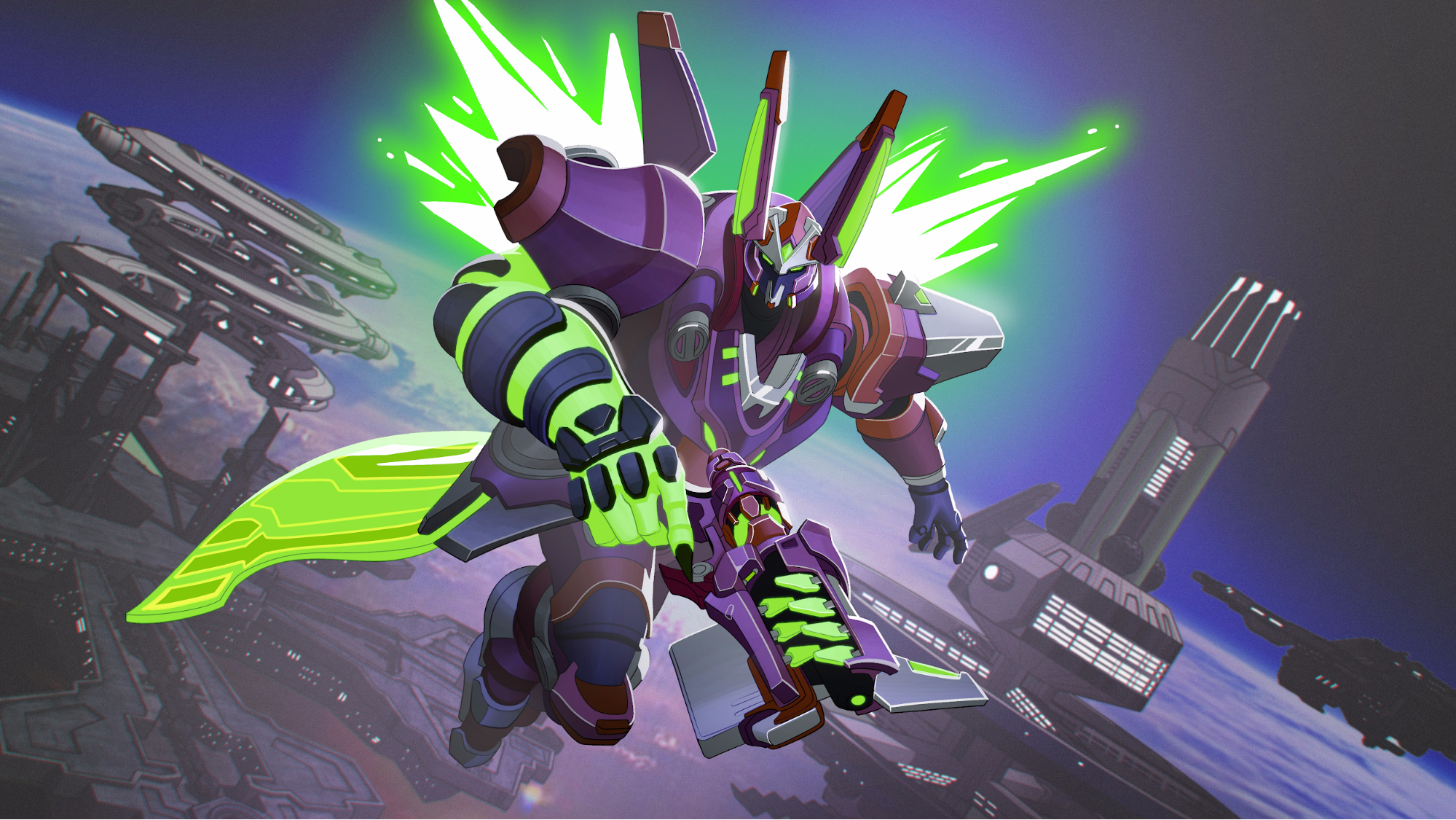 Androxus from Paladins in space HD Wallpaper