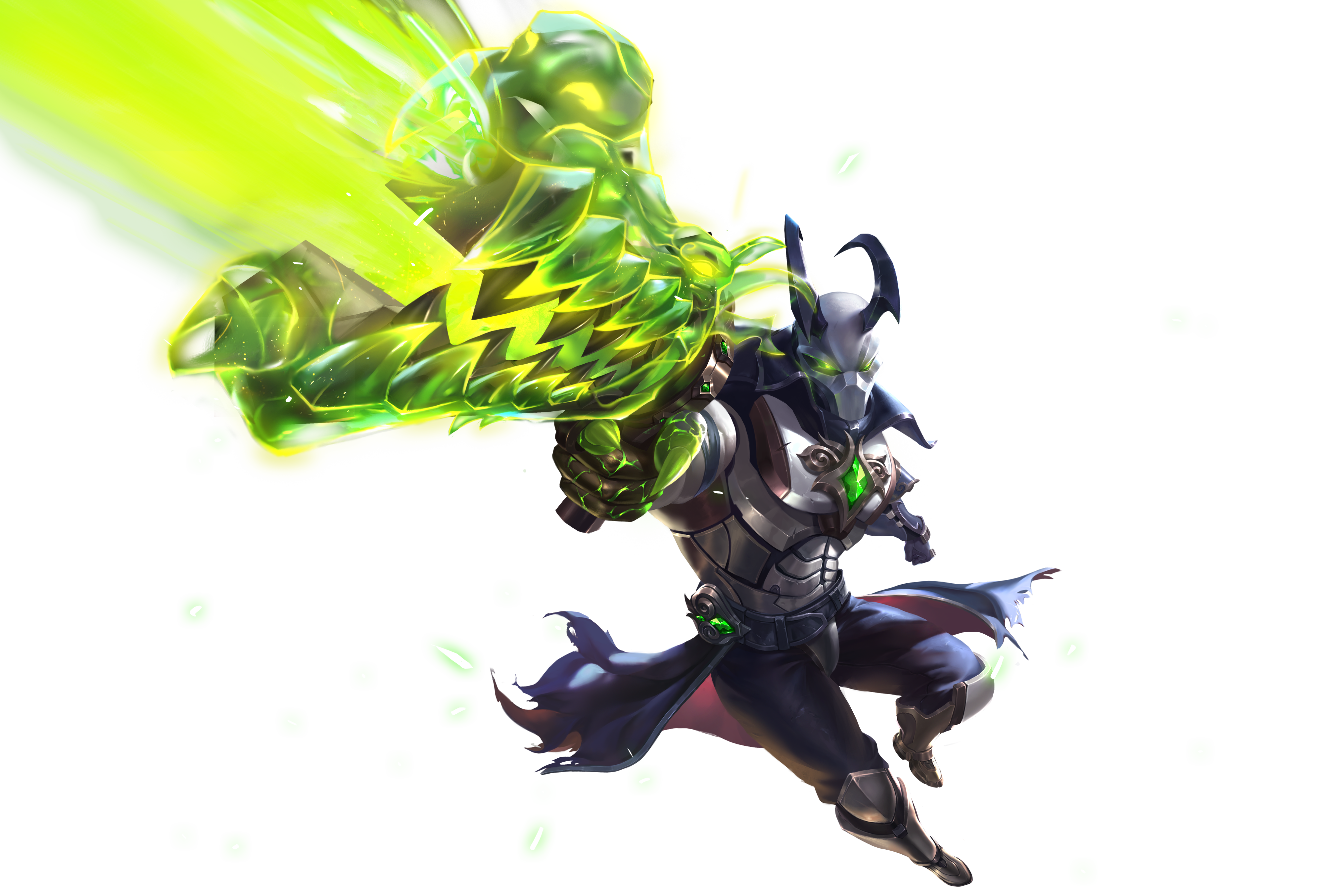 Androxus from Paladins with green energy weapon HD Wallpaper