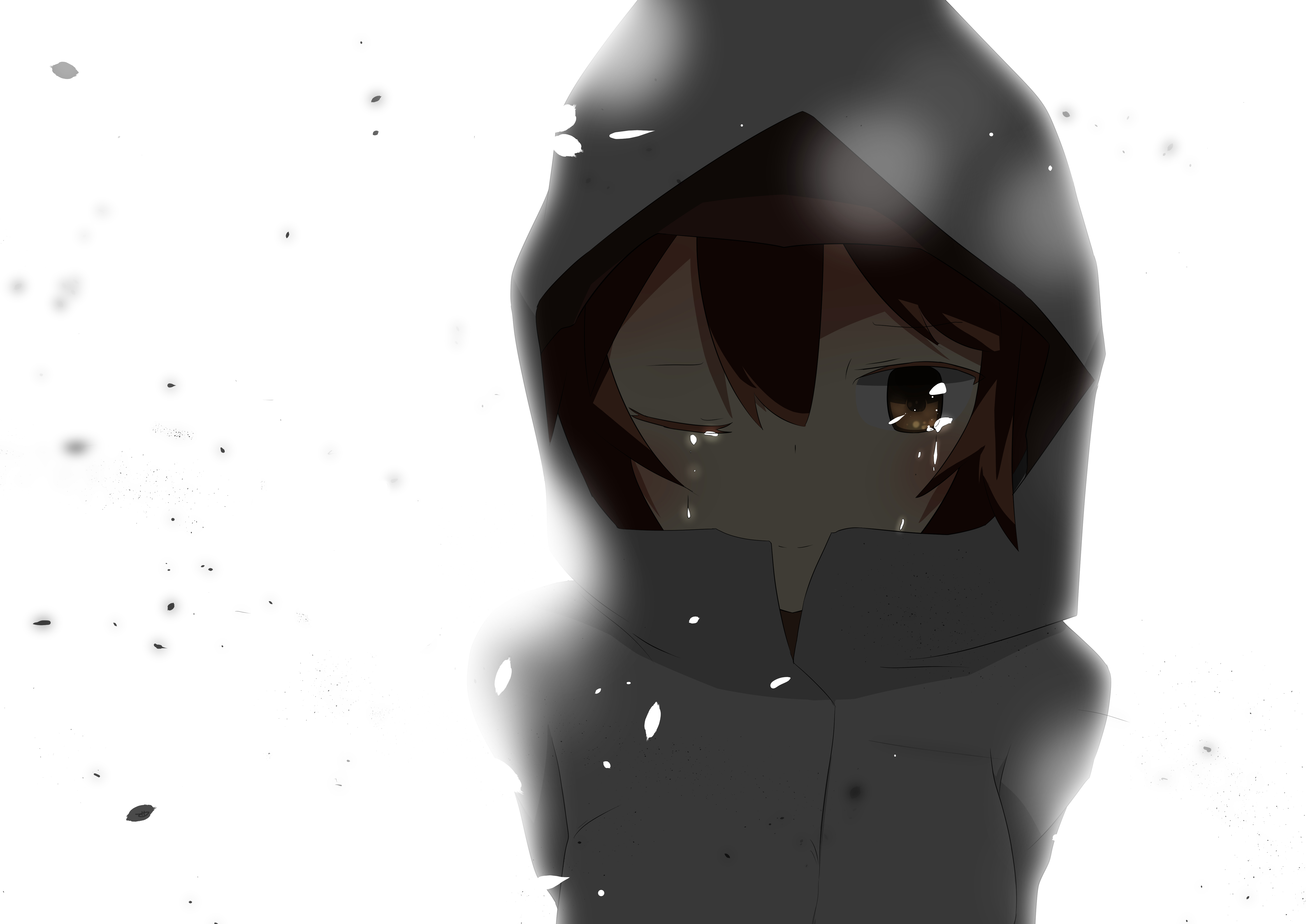 Liliruca Arde crying in a hoodie HD Wallpaper