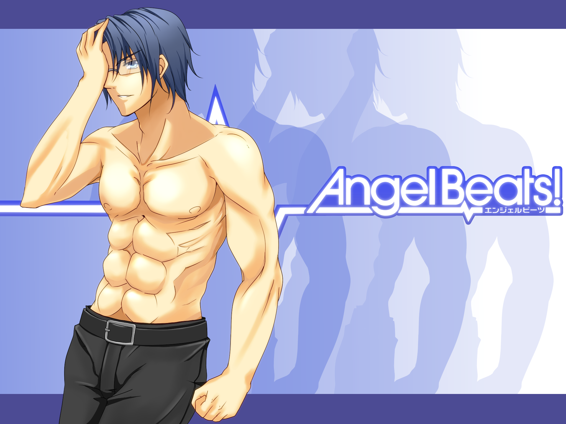 Takamatsu from Angel Beats! shirtless HD Wallpaper