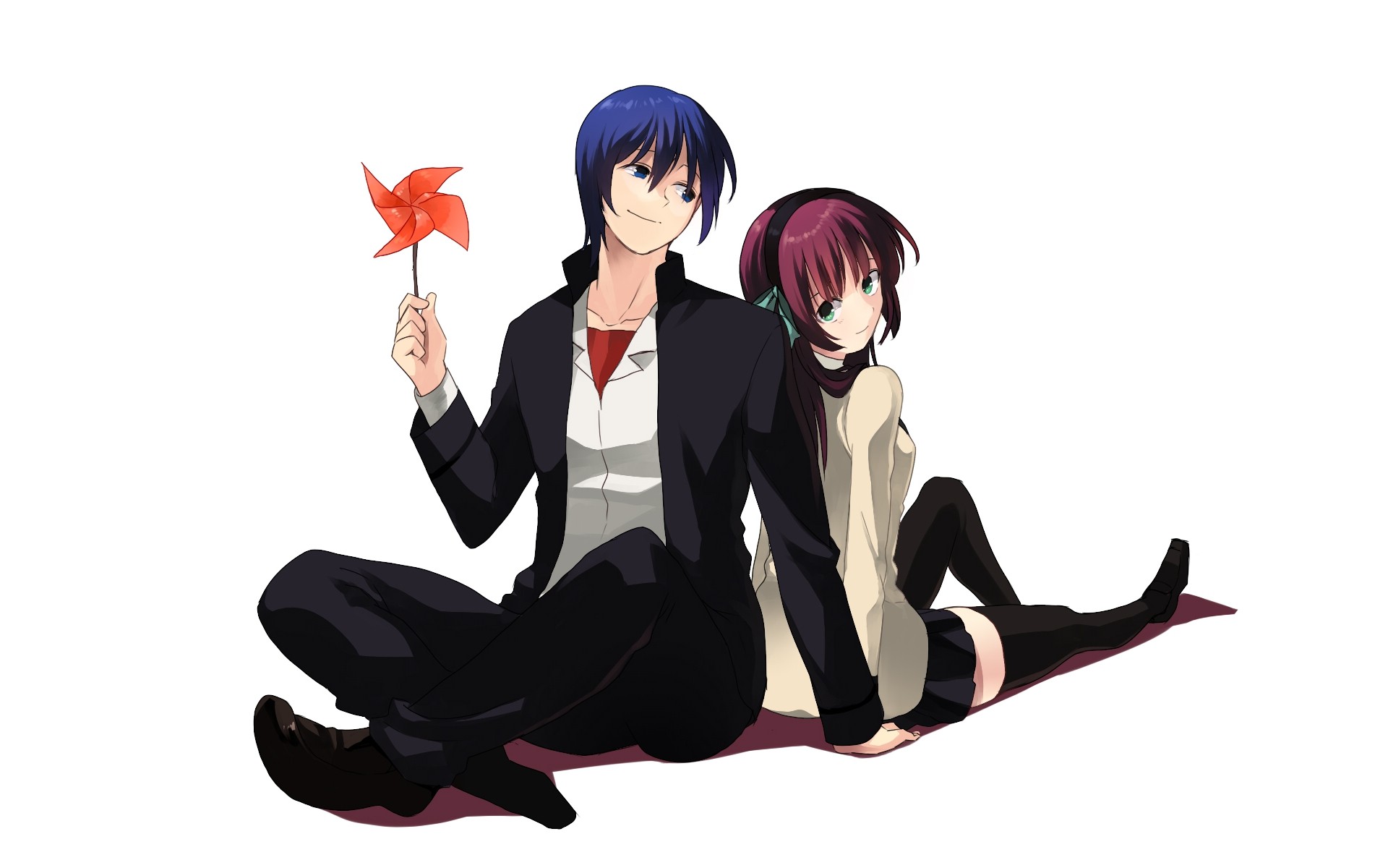 Takamatsu from Angel Beats! with a pinwheel HD Wallpaper