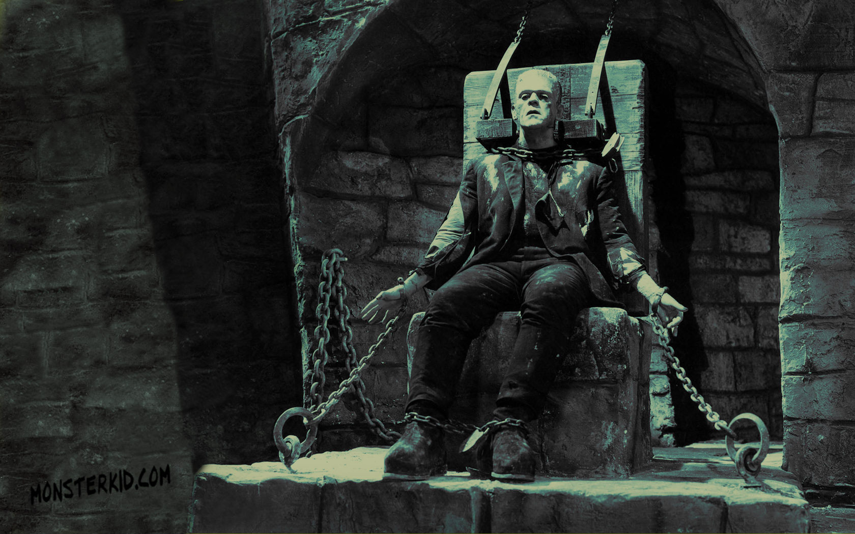 Frankenstein in chains HD Wallpaper