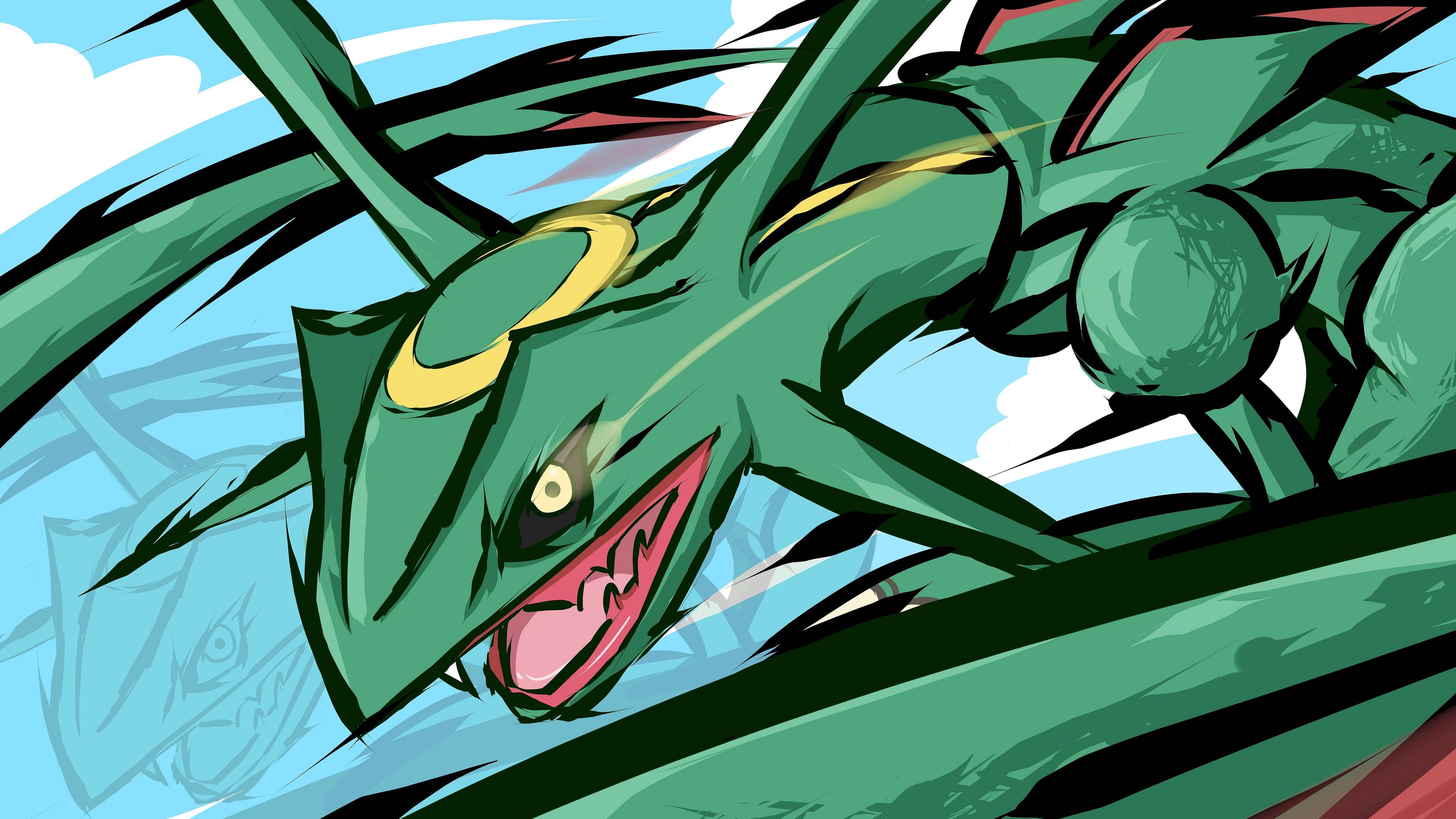 Rayquaza from Pokemon HD Wallpaper