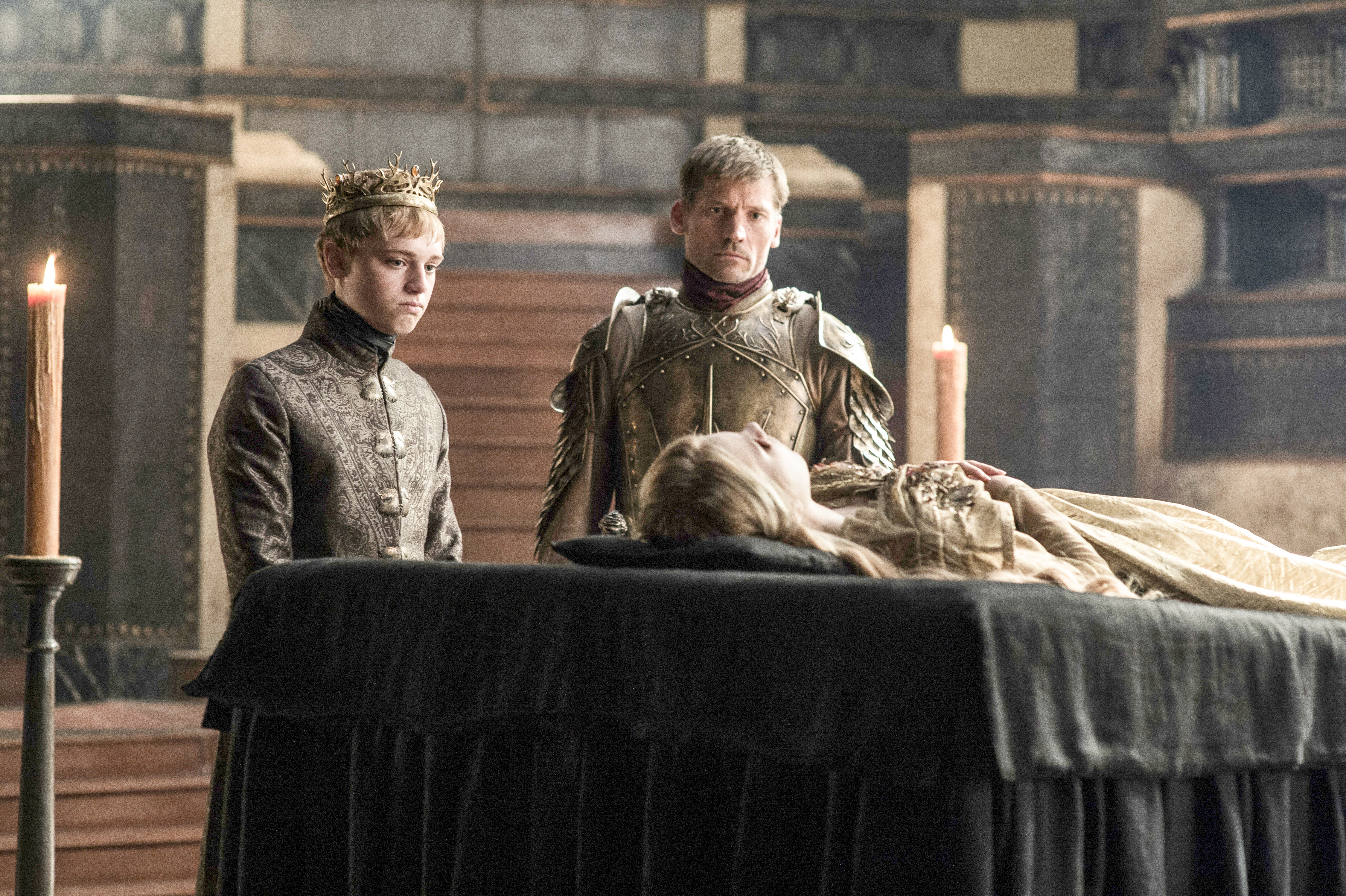 Tommen Baratheon and Jaime Lannister at a funeral HD Wallpaper