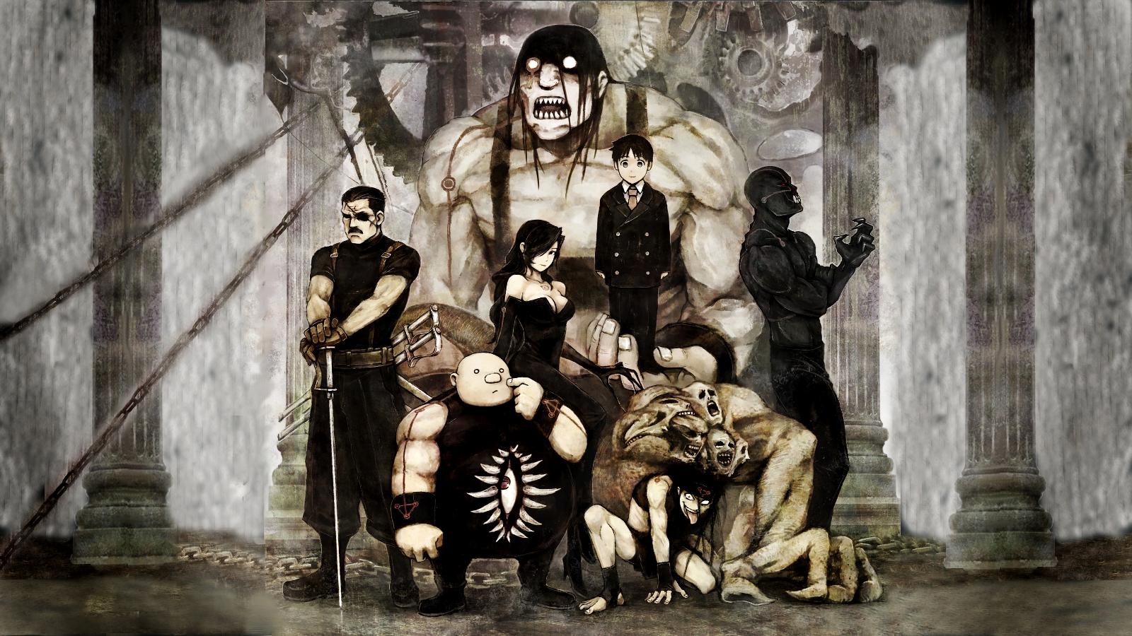 Lust from Fullmetal Alchemist with Homunculi HD Wallpaper