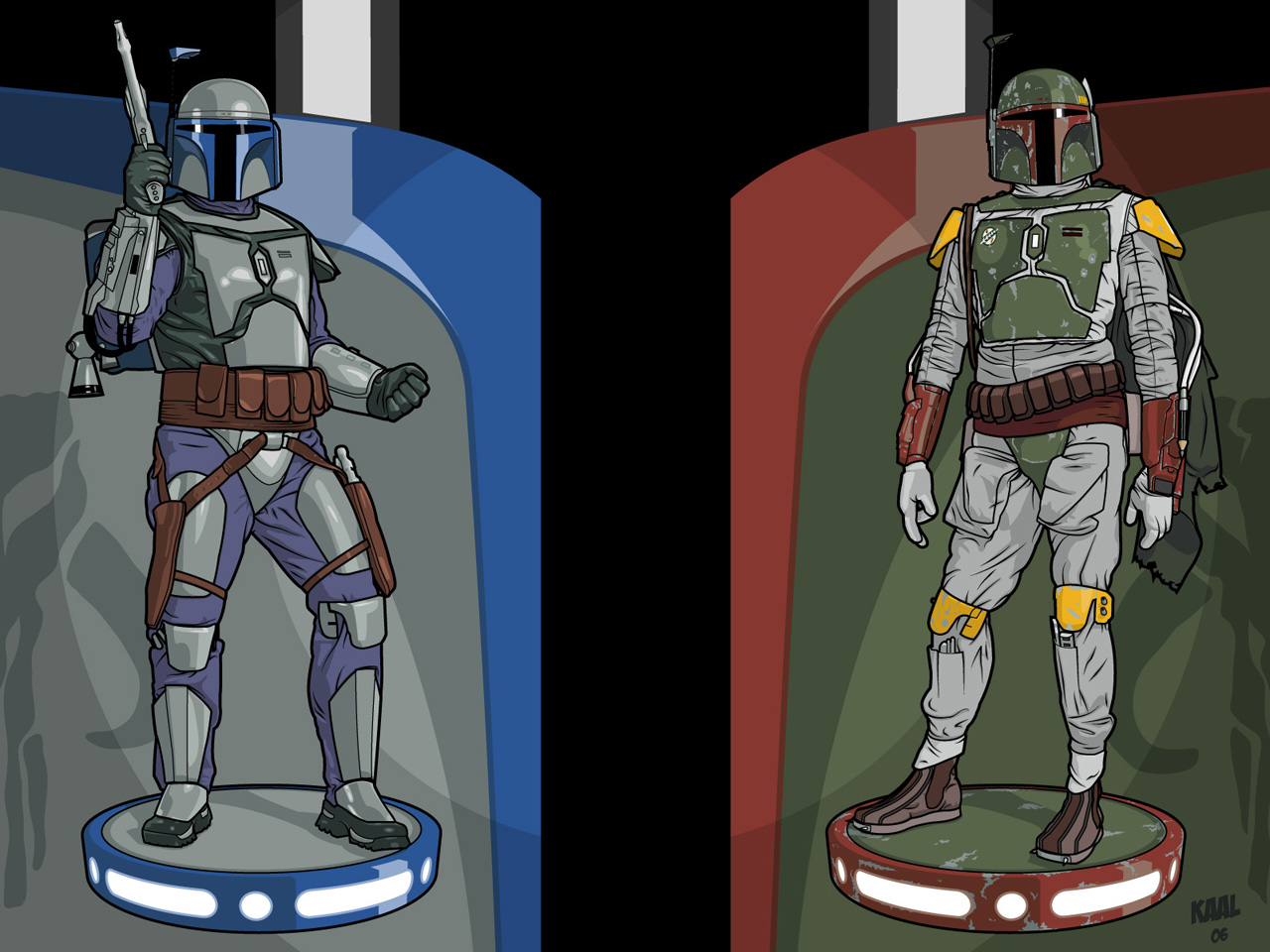 Jango Fett and Boba Fett HD Wallpaper