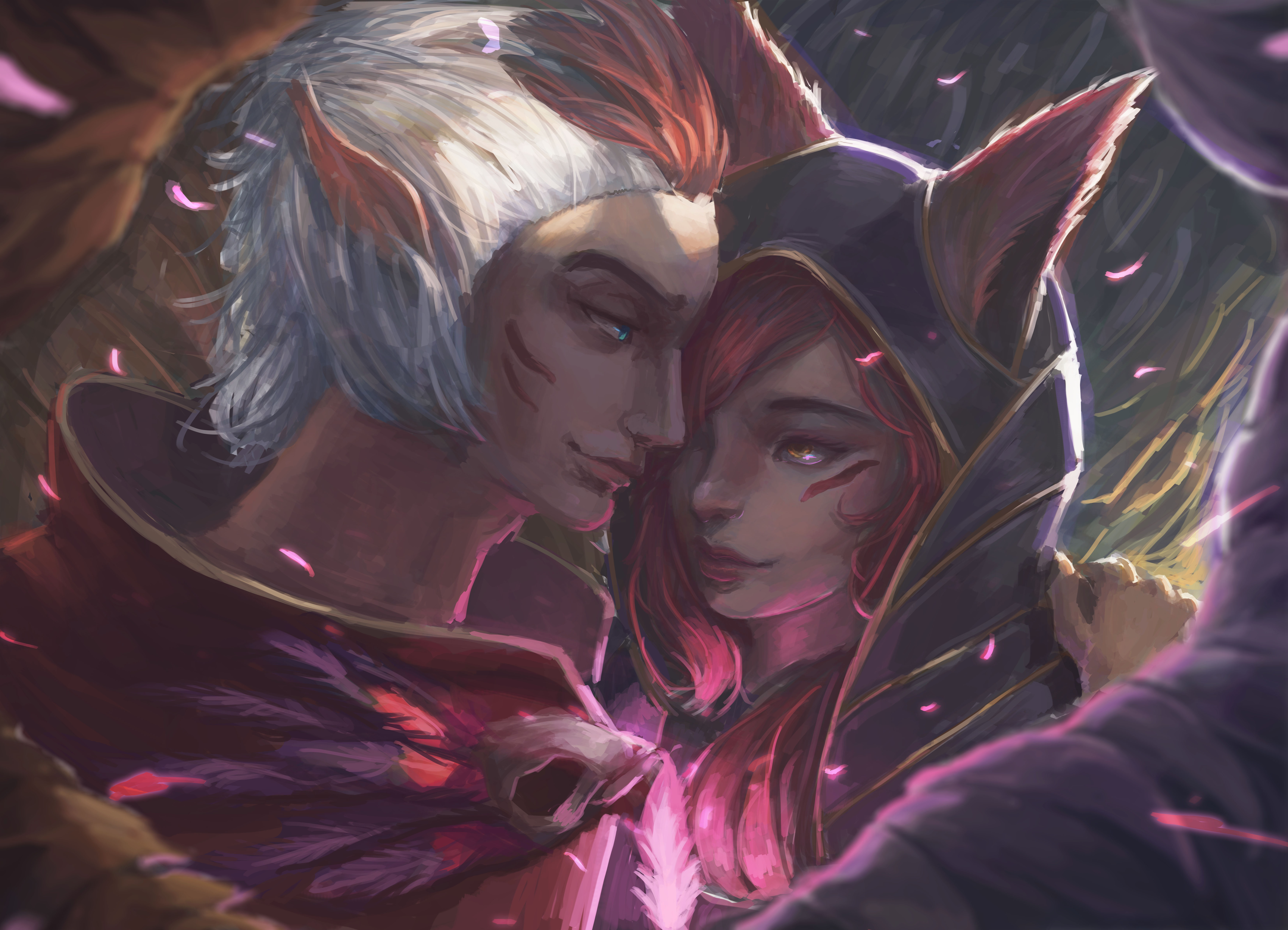 Xayah and Rakan from League of Legends HD Wallpaper