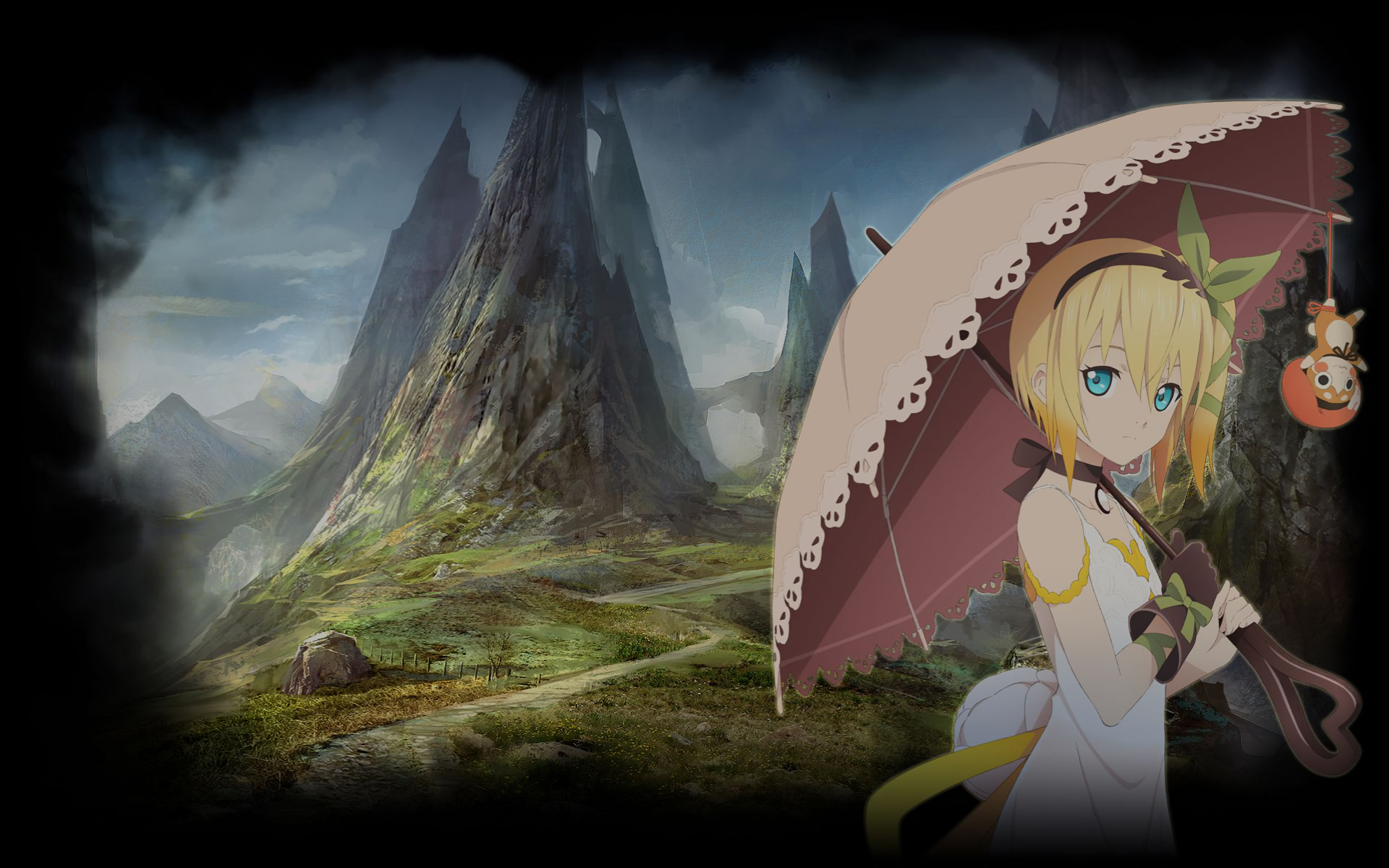 Edna from Tales of Zestiria holding an umbrella HD Wallpaper