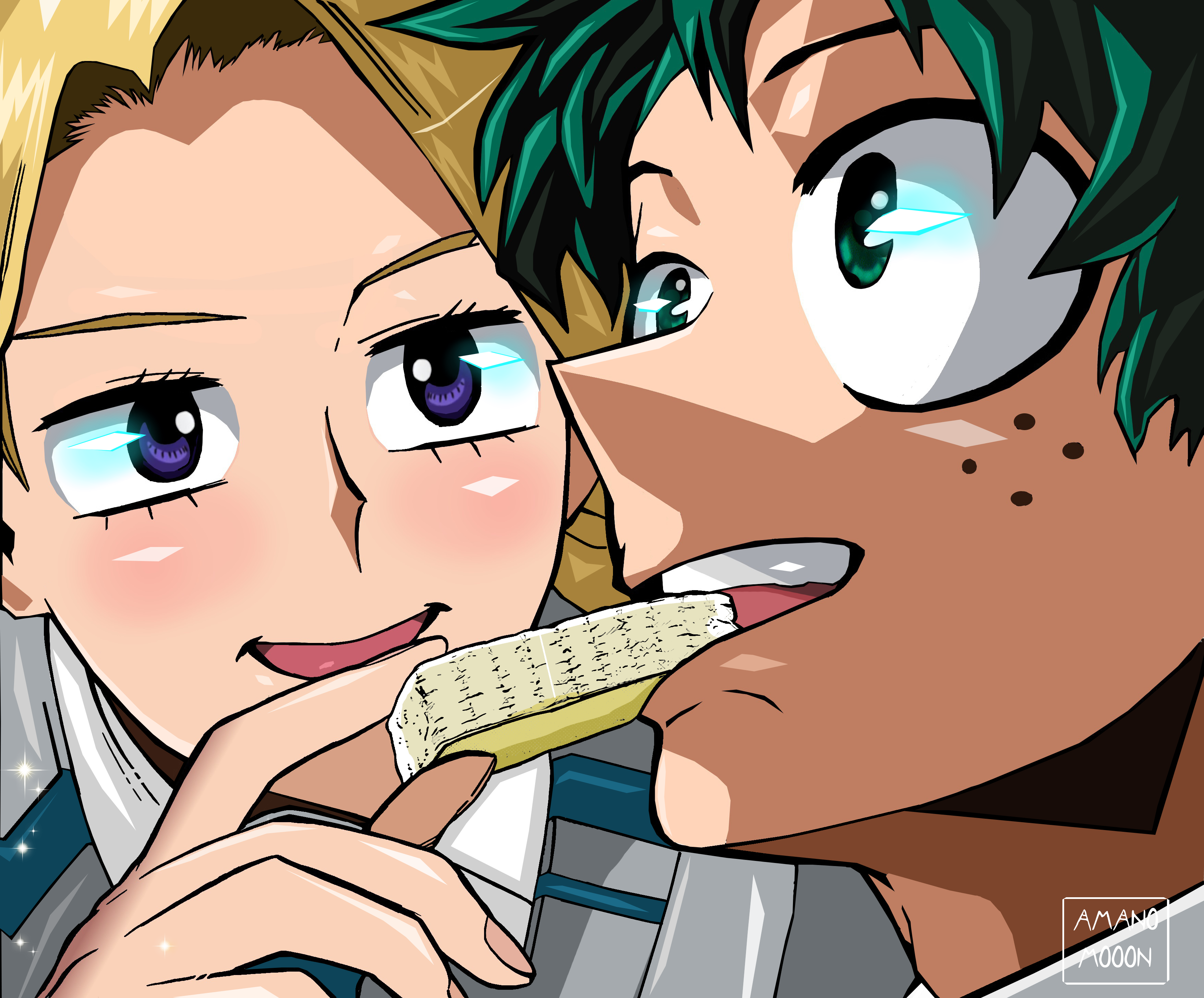 Yuga Aoyama and Izuku Midoriya from My Hero Academia HD Wallpaper