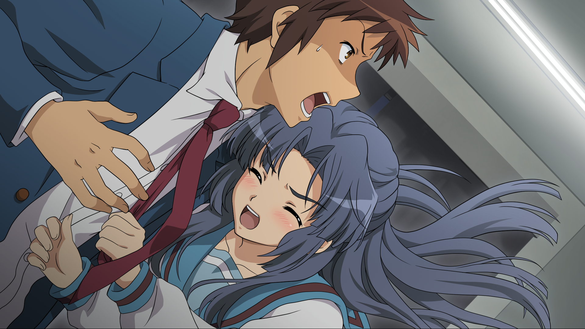 Ryōko Asakura from The Melancholy of Haruhi Suzumiya HD Wallpaper