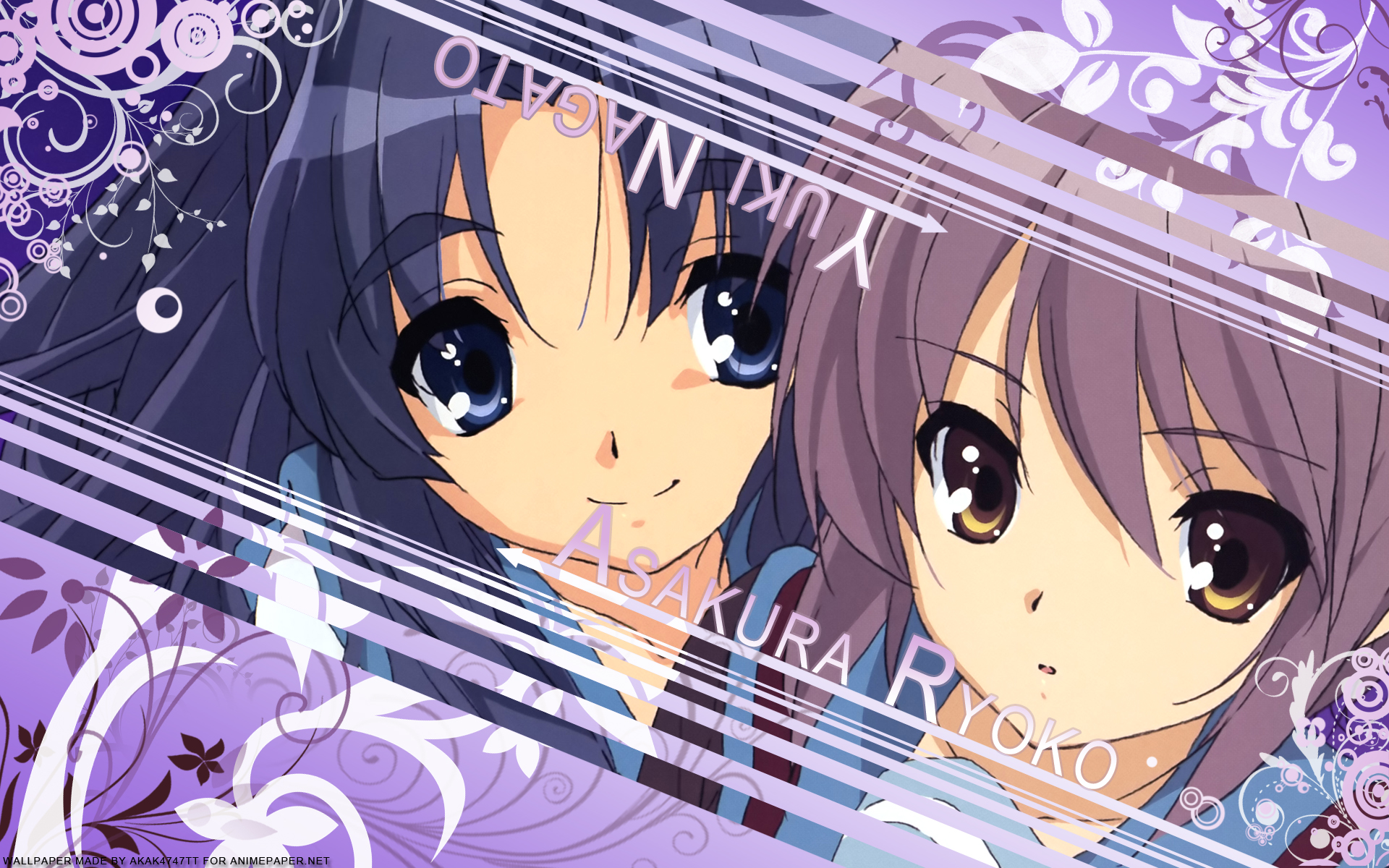 Yuki Nagato and Ryoko Asakura HD Wallpaper