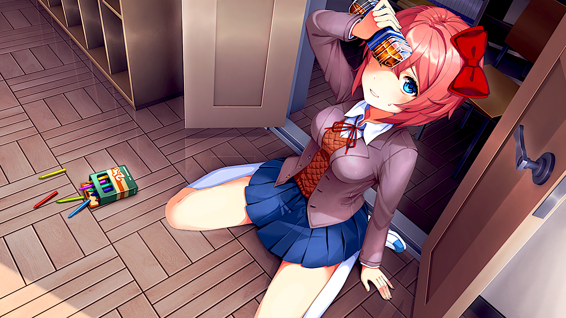 Sayori from Doki Doki Literature Club! HD Wallpaper
