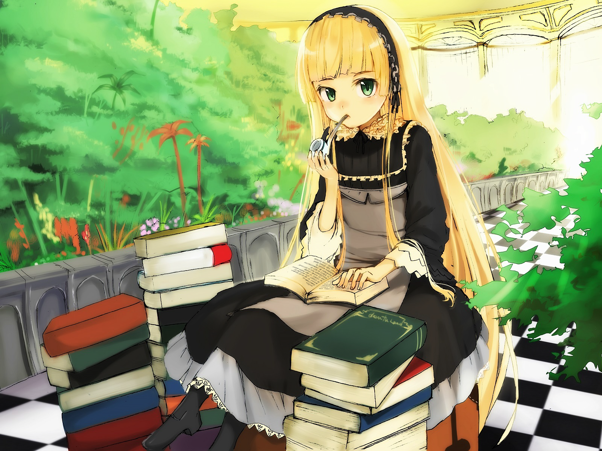 Victorique de Blois reading a book HD Wallpaper