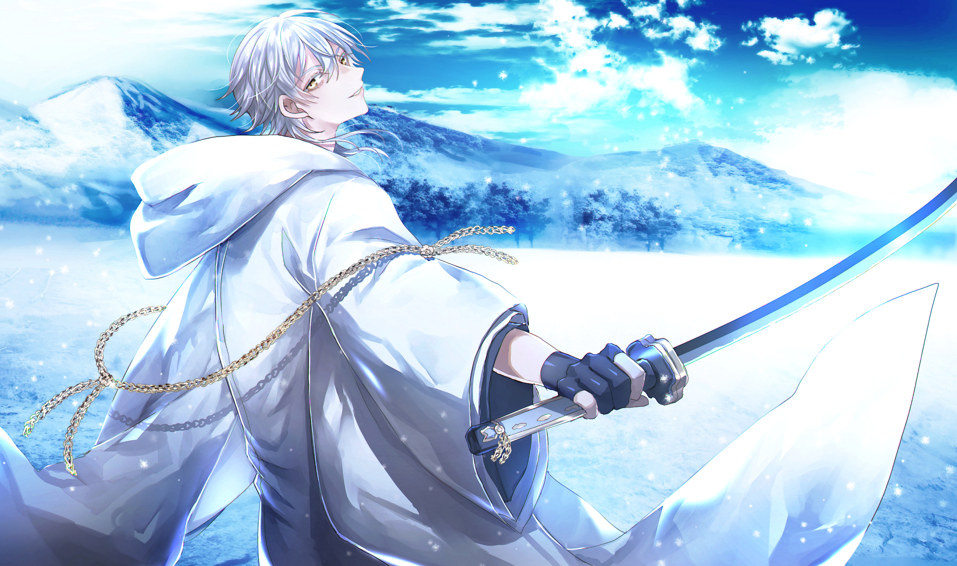 Tsurumaru Kuninaga from Touken Ranbu HD Wallpaper