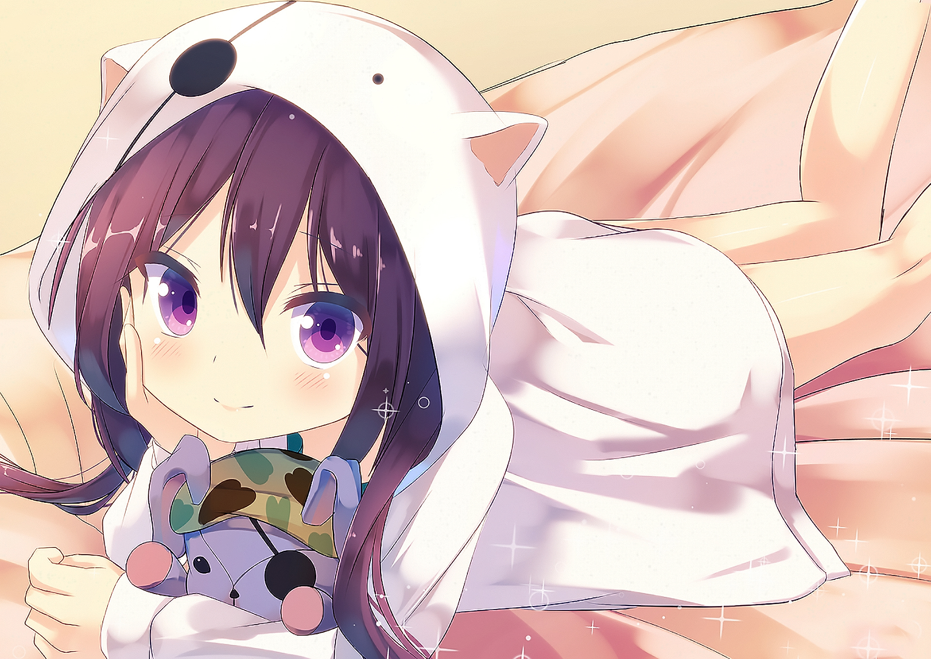 Rize Tedeza in Animal Hoodie HD Wallpaper