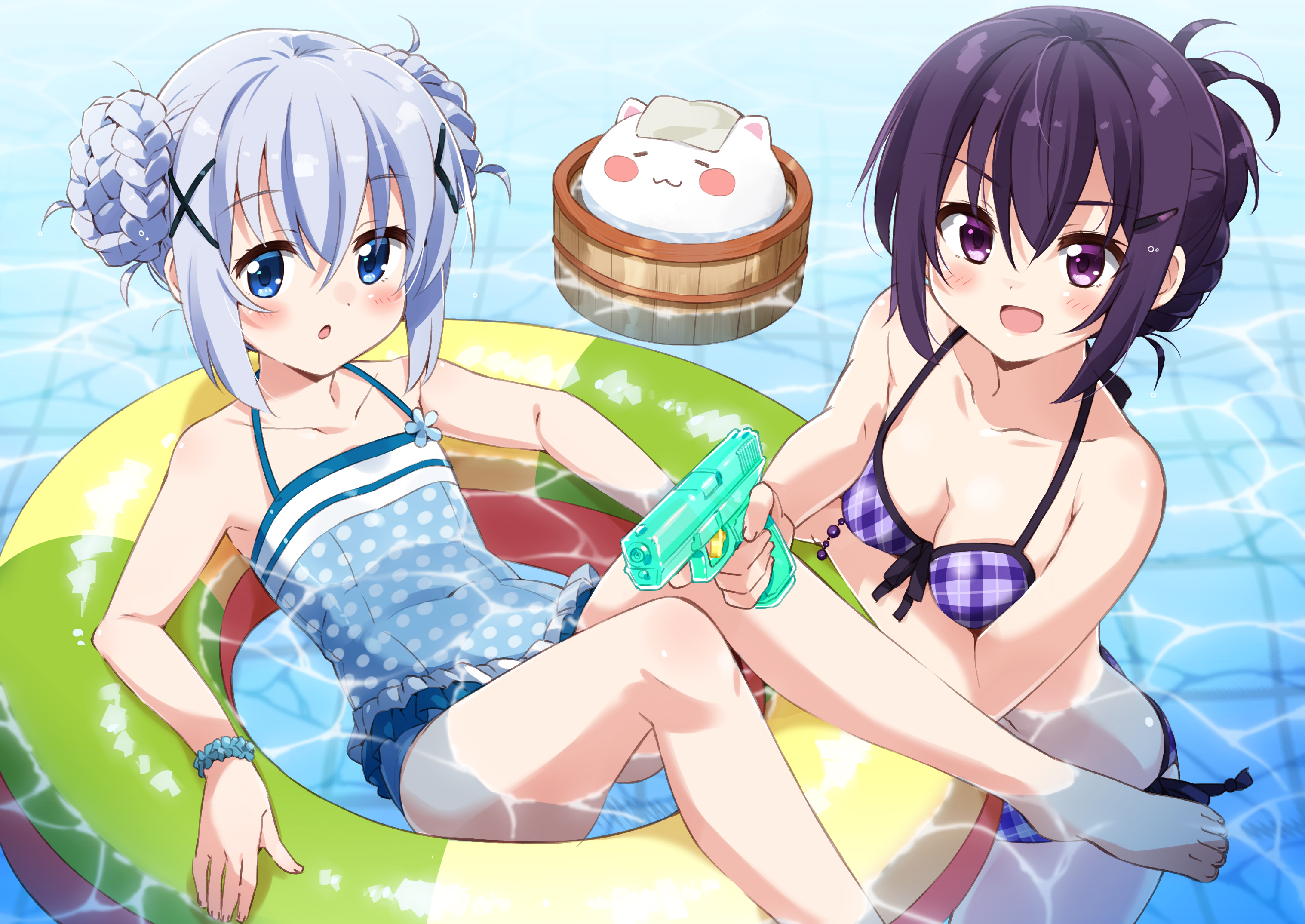 Rize Tedeza in a swimming pool HD Wallpaper