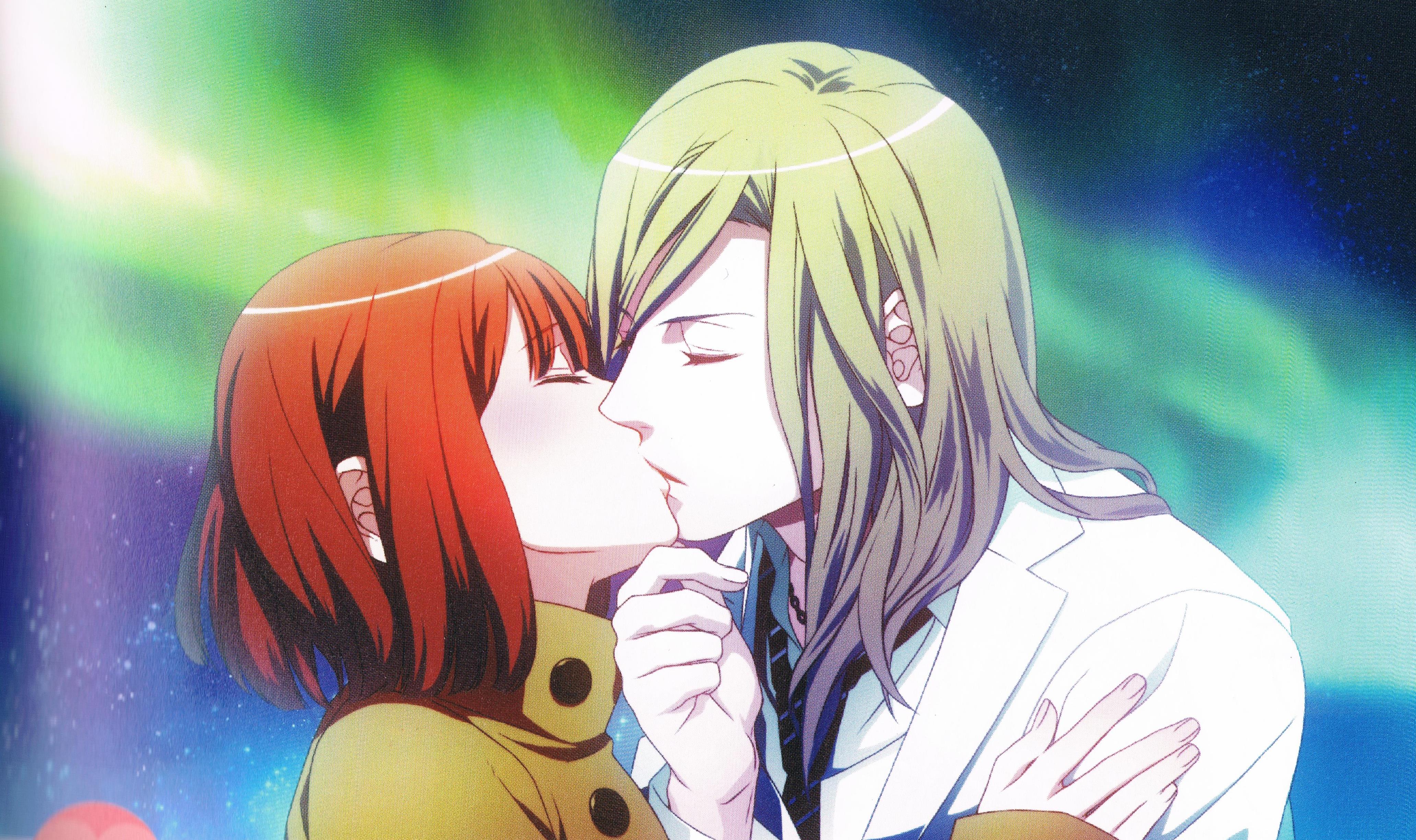 Nanami Haruka kissing a man HD Wallpaper