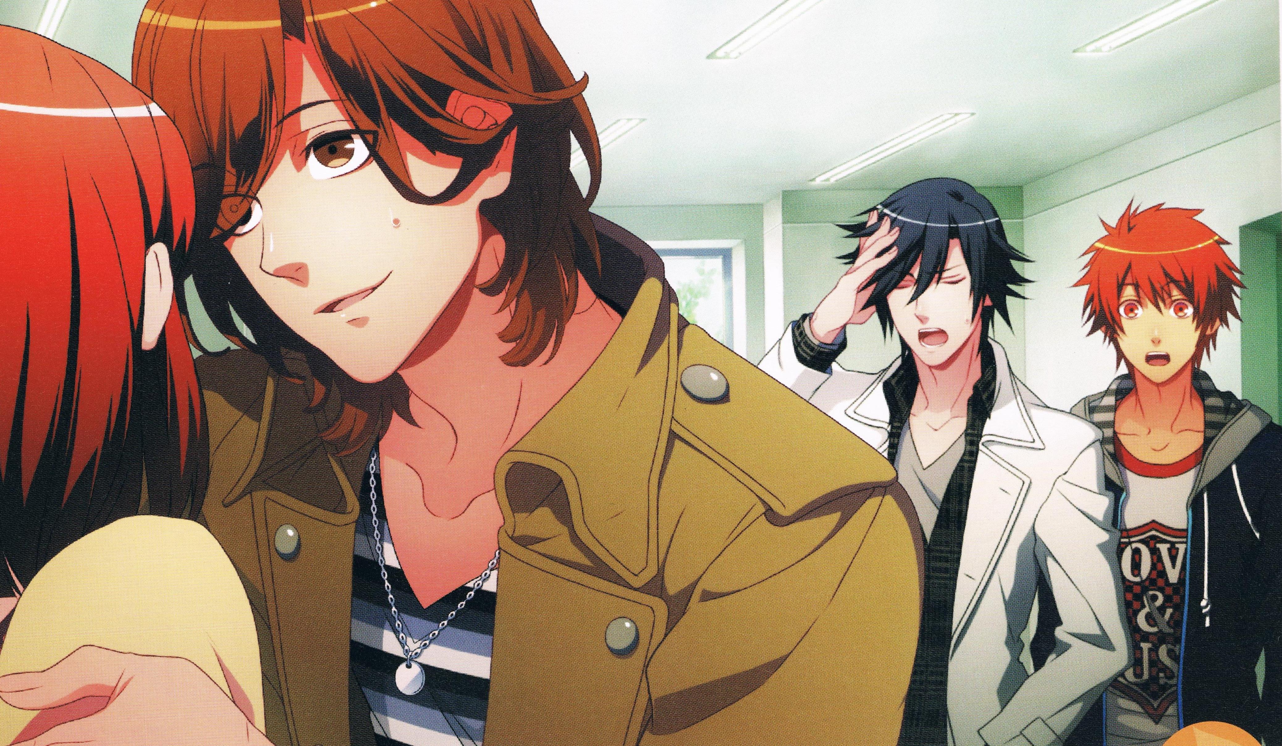 Four male anime characters in a room HD Wallpaper