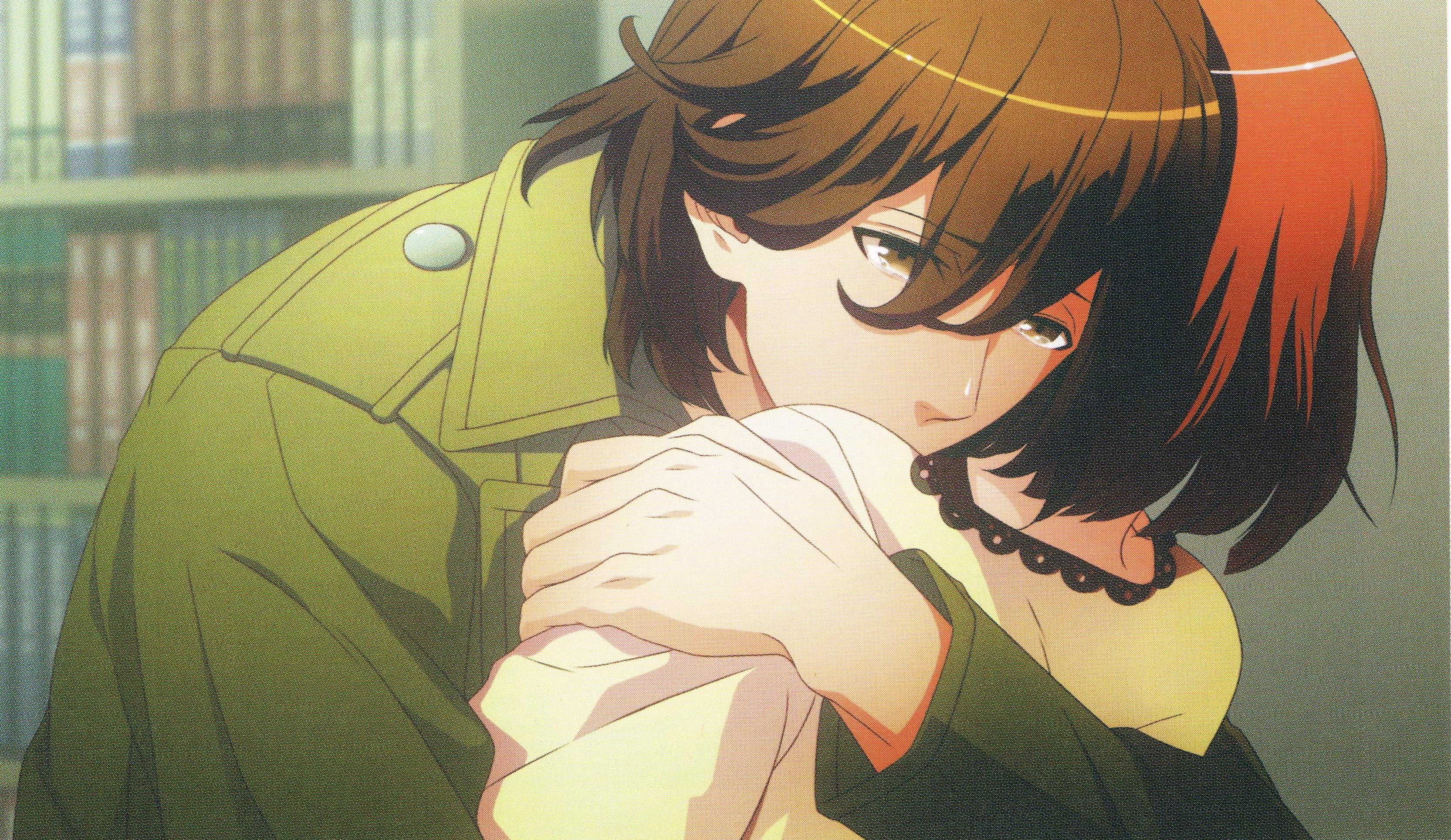 Nanami Haruka embracing another character HD Wallpaper