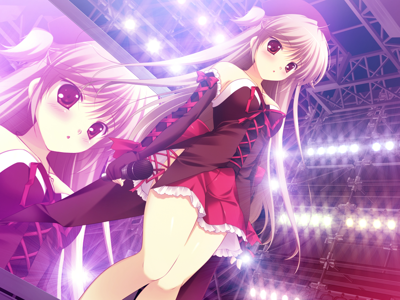 Nanami Haruka singing on stage HD Wallpaper