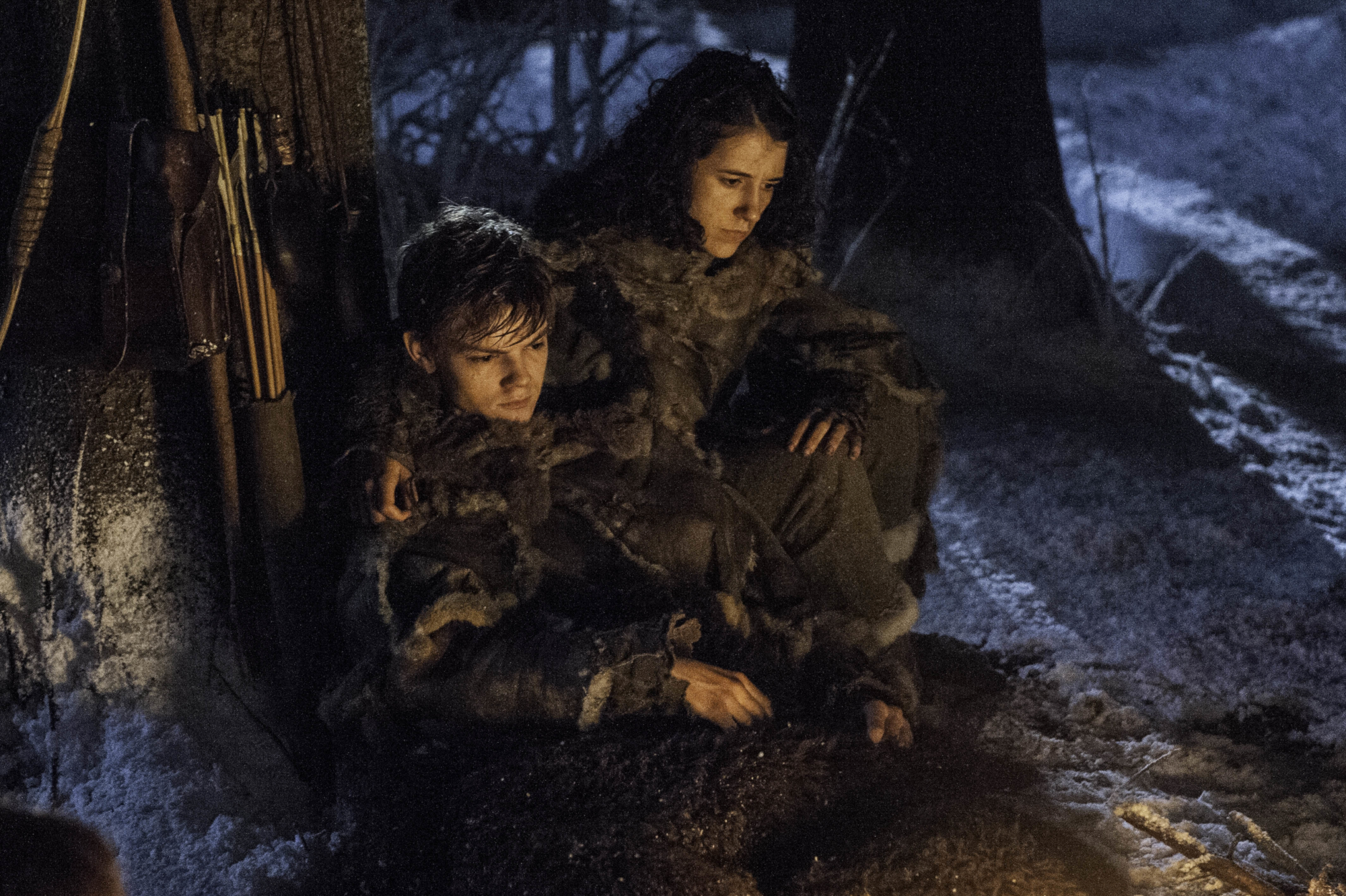 Meera Reed and Bran Stark in Winter HD Wallpaper