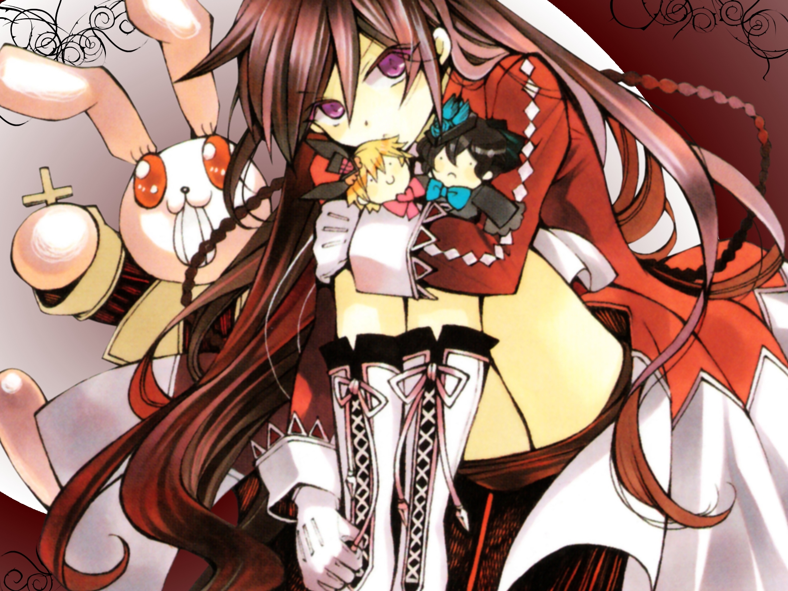 Alice Baskerville with dolls and plush toy HD Wallpaper